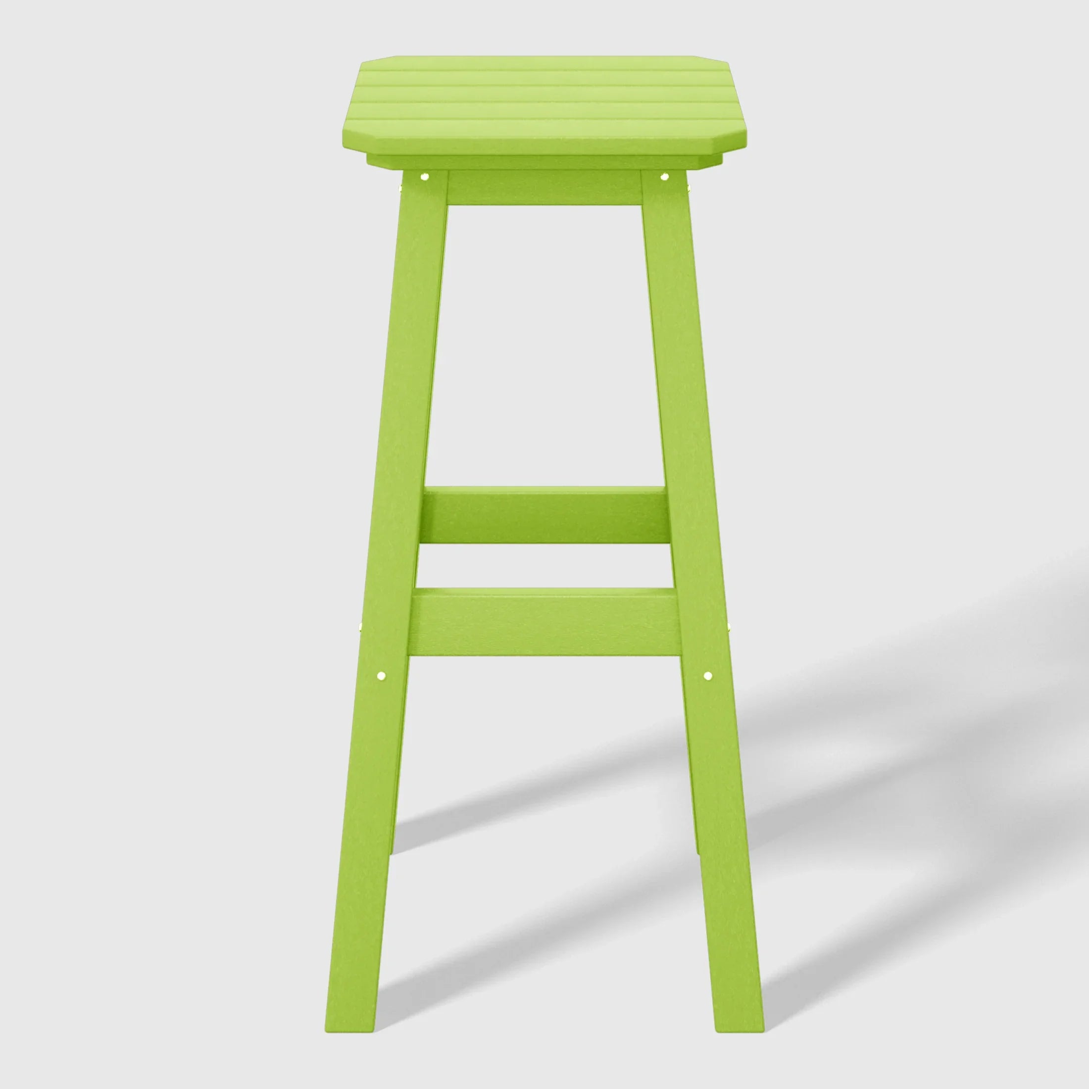 Paradise 29" HDPE Outdoor Patio Square Bar Stools (Set of 2)