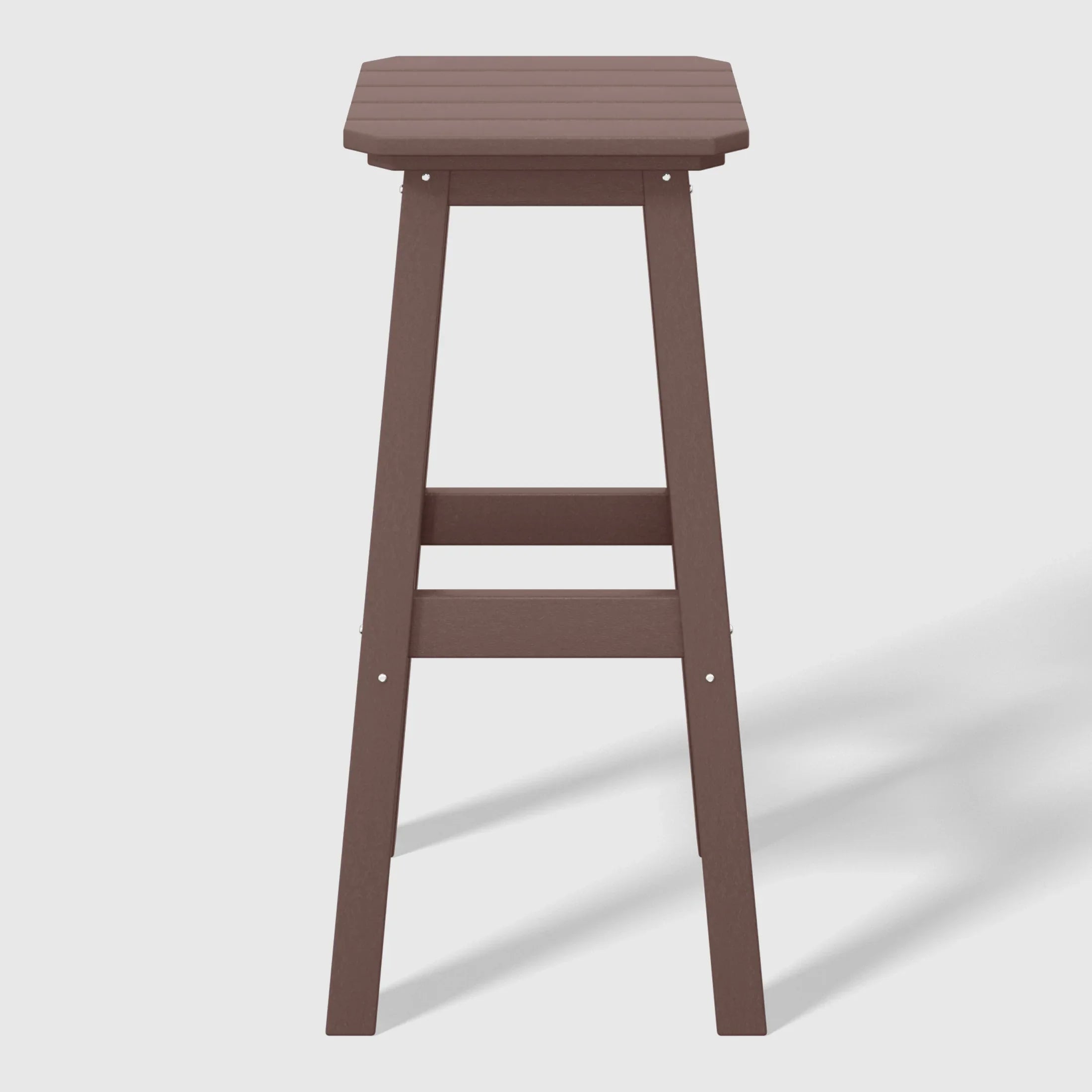 Paradise 29" HDPE Outdoor Patio Square Bar Stools (Set of 2)