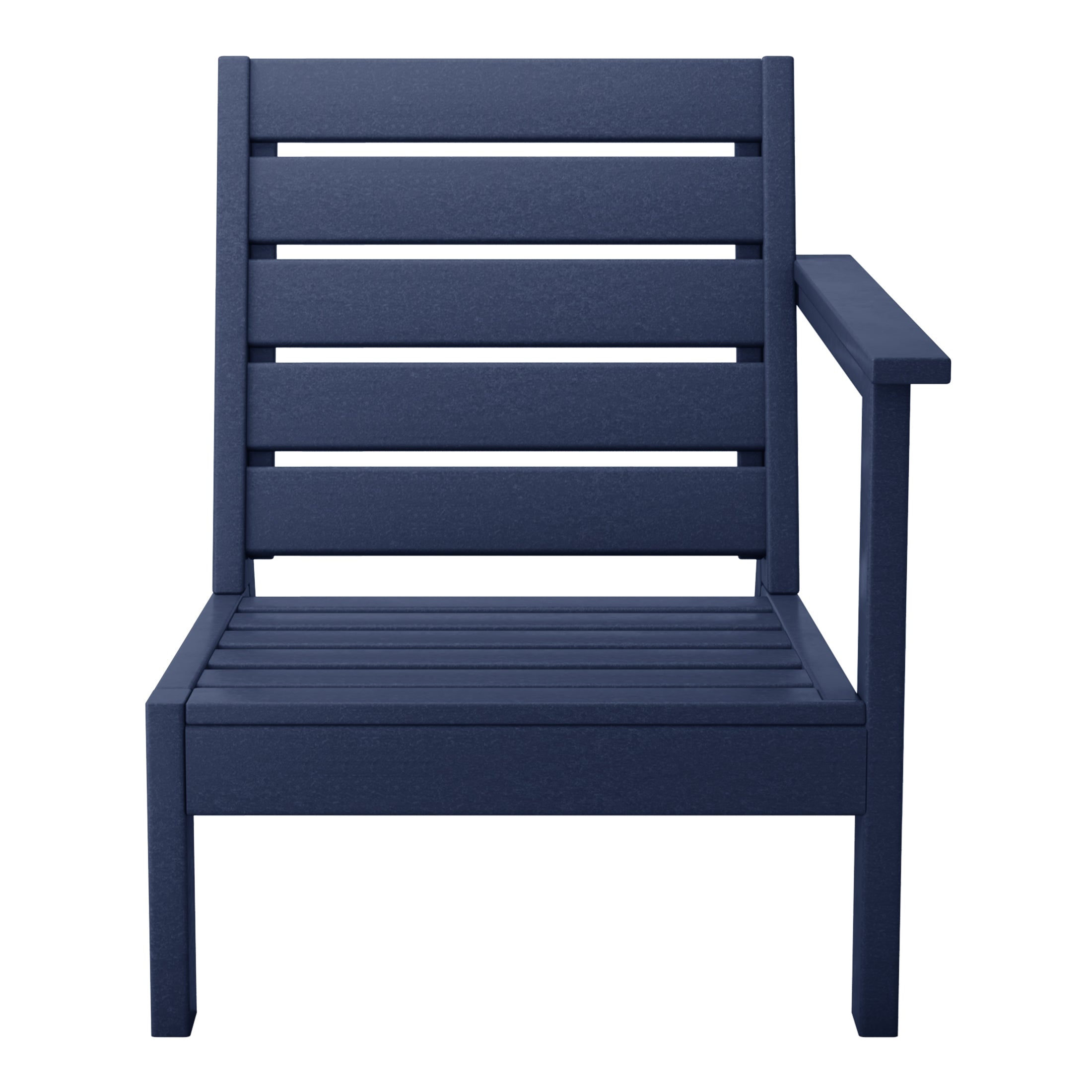 Portsmouth Outdoor Modern HDPE Patio Club Chair with Deep Seat Cushions