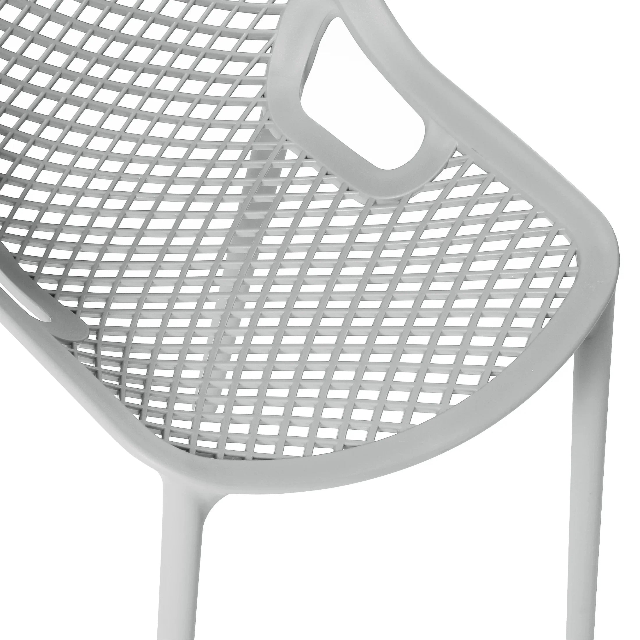 Sunshine Outdoor Stackable Modern Plastic Dining Chairs (Set of 2)