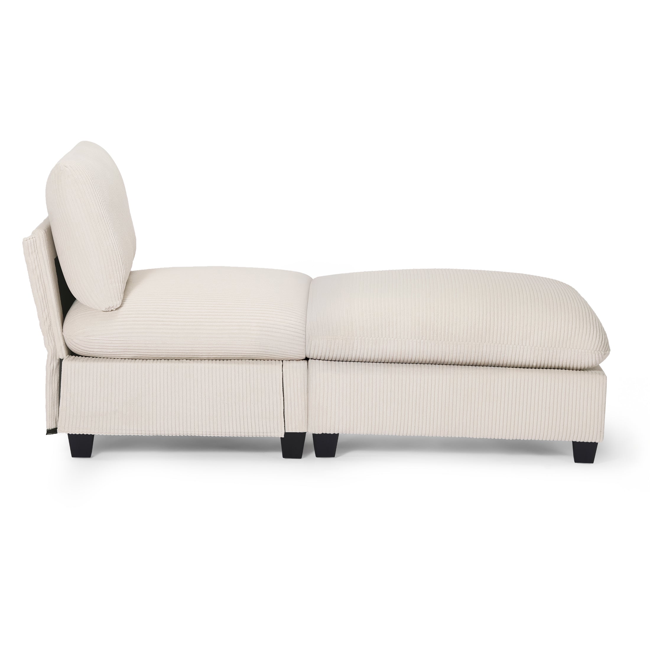Ava 68.5" Corduroy Upholstered Indoor Chaise Lounge Chair