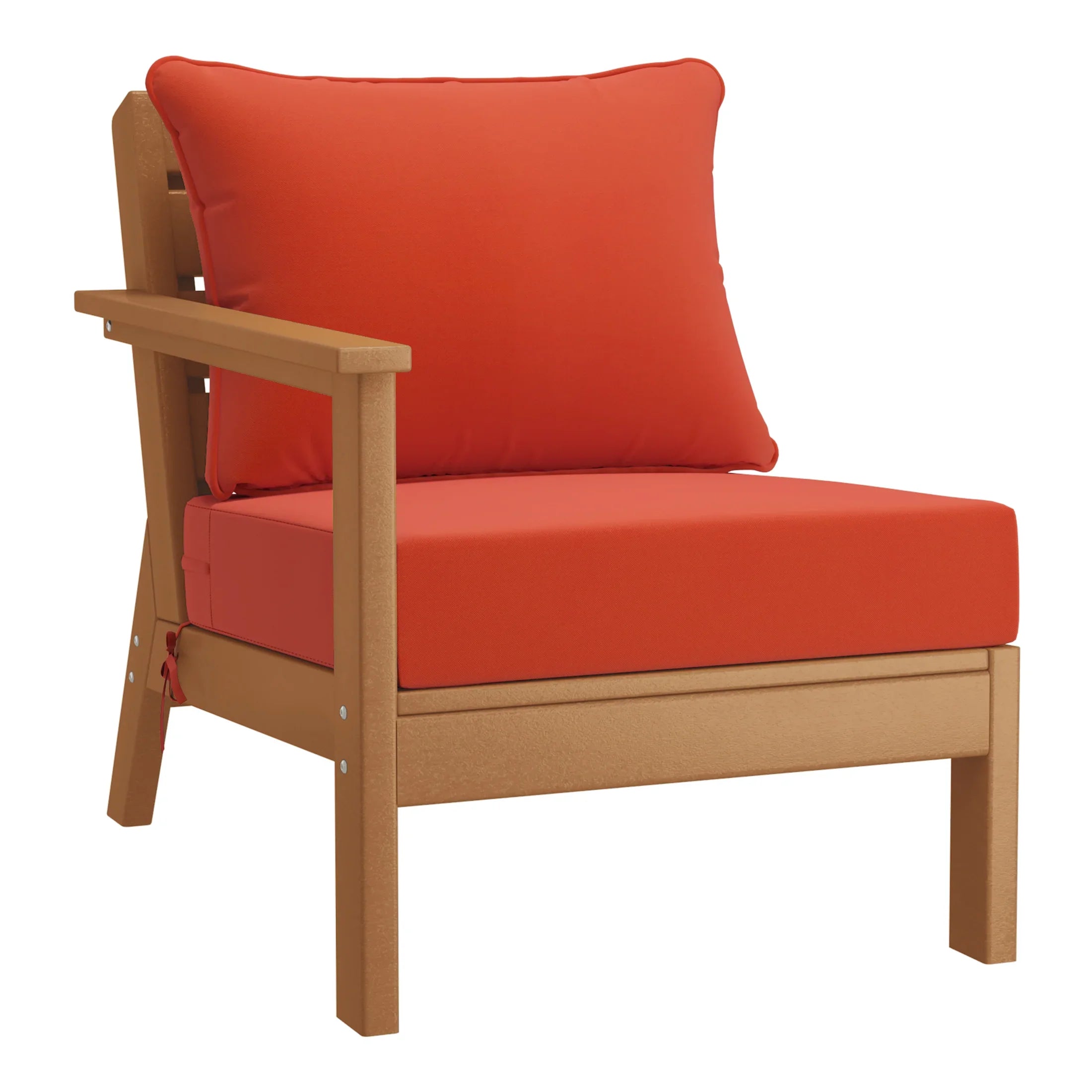 Portsmouth Outdoor Patio HDPE Sectional Sofa with Patio Cushions