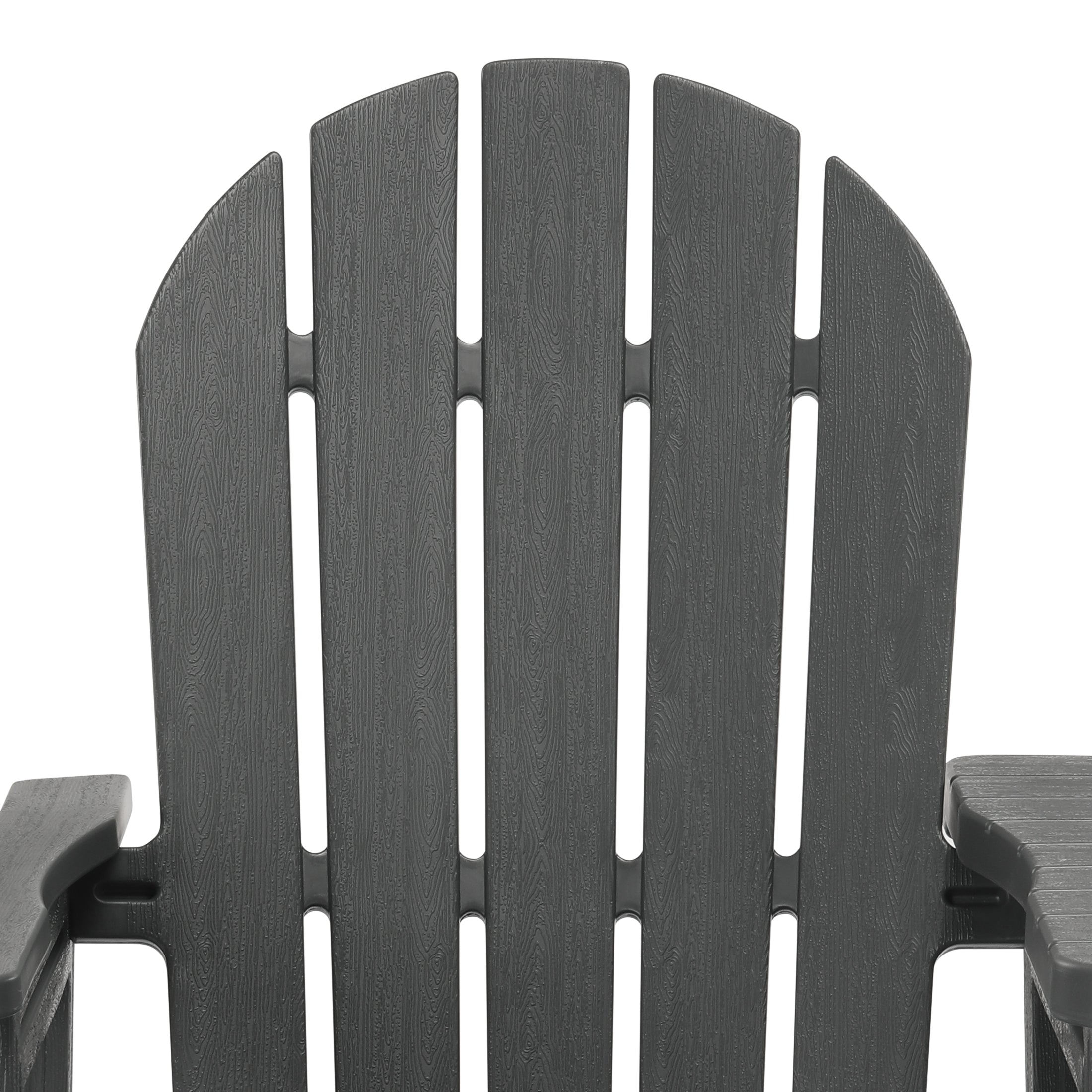 Cayman Outdoor HDPE Adirondack Chairs With Connecting Table Tray (Set of 2)
