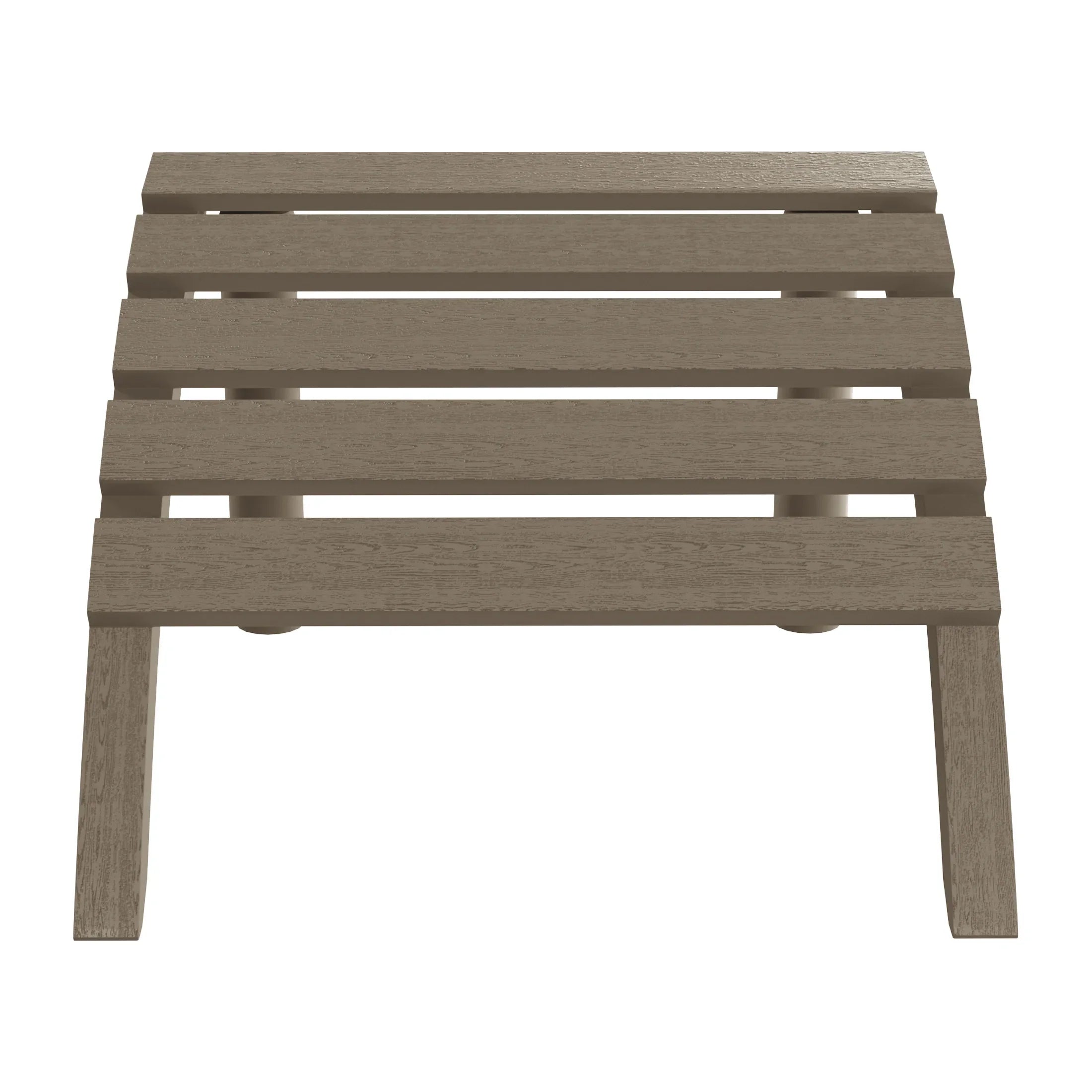 Cayman Outdoor Patio HDPE Adirondack Ottoman Footrest