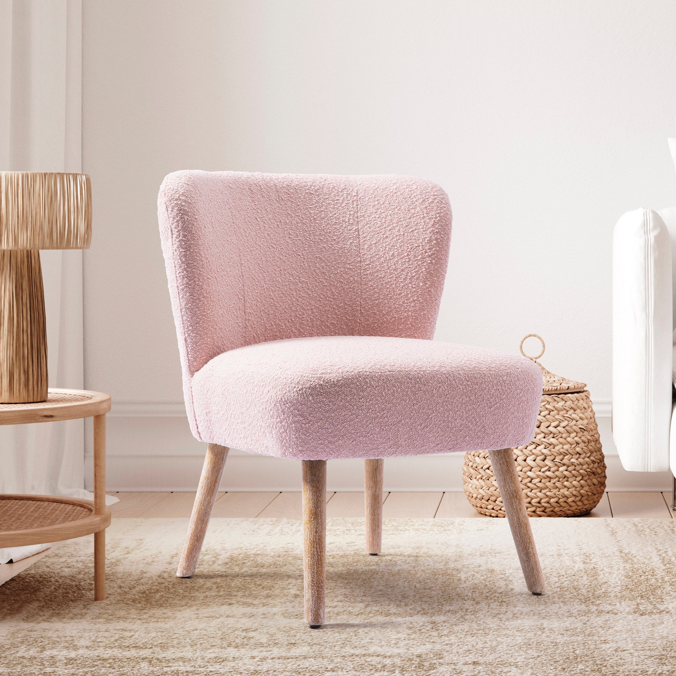 Amélie 25" Wide Upholstered Boucle Accent Chair