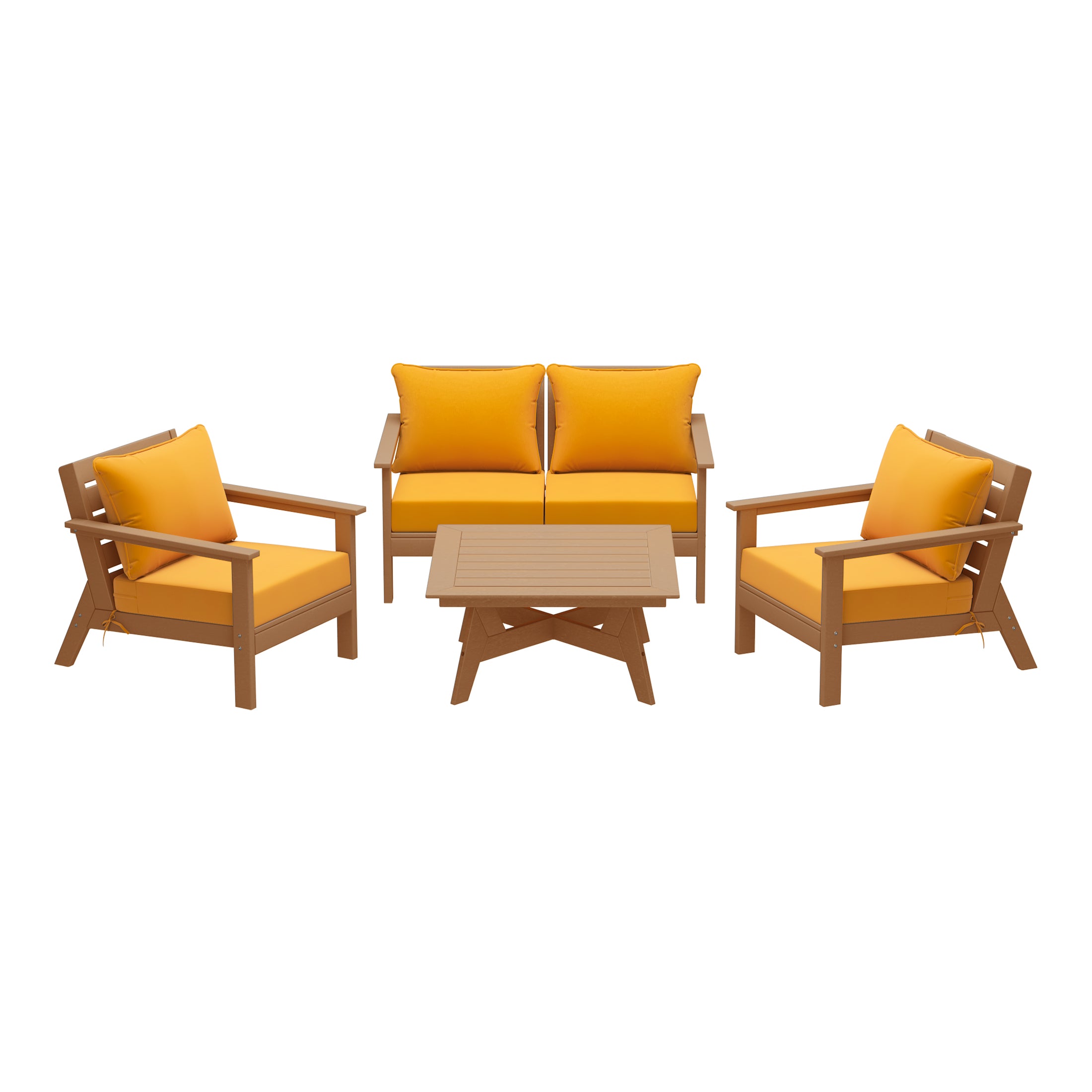 Portsmouth Outdoor 5-Piece Modular Sectional Patio Furniture Sofa Set