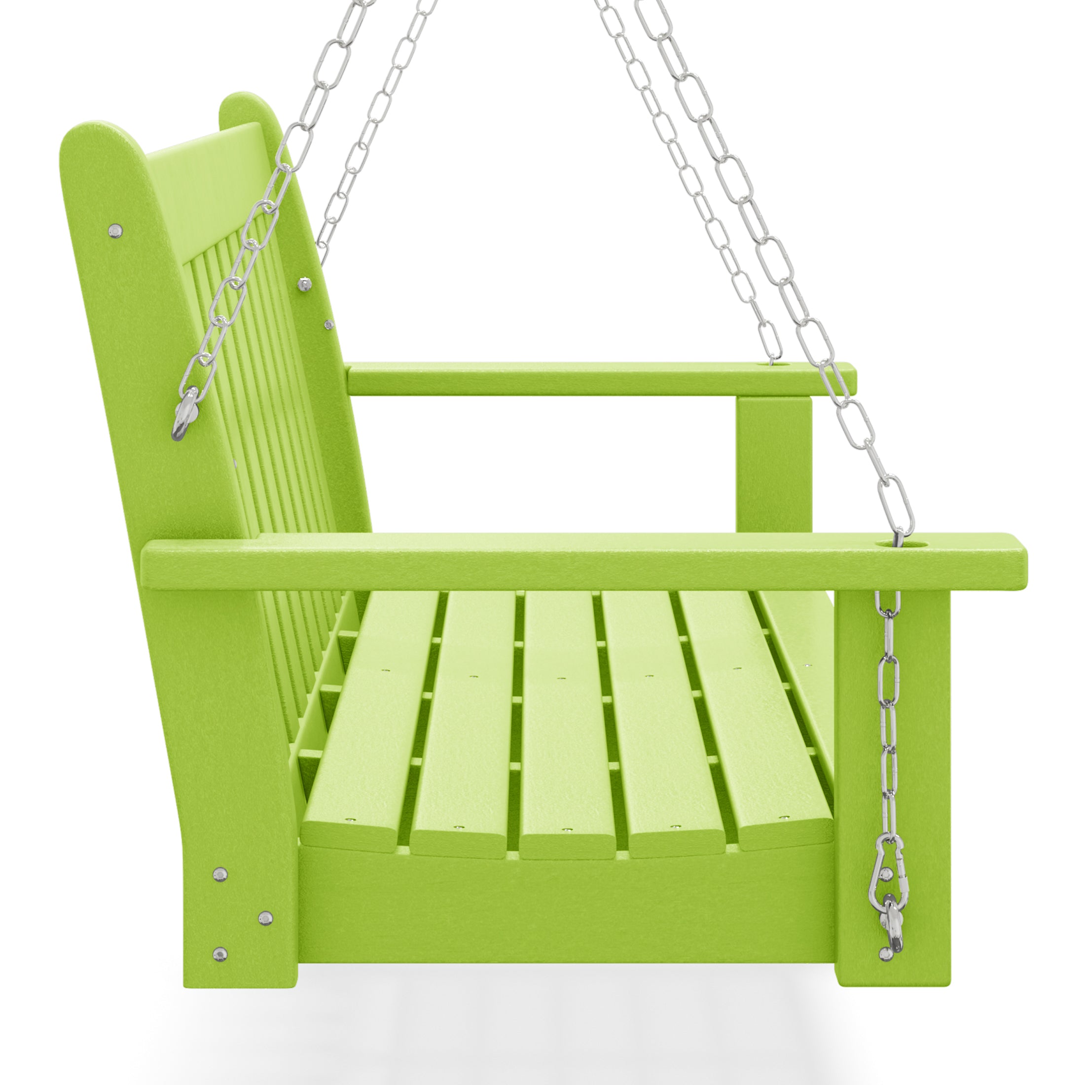 Paradise Outdoor Patio HDPE Hanging Front Porch Swing Bench