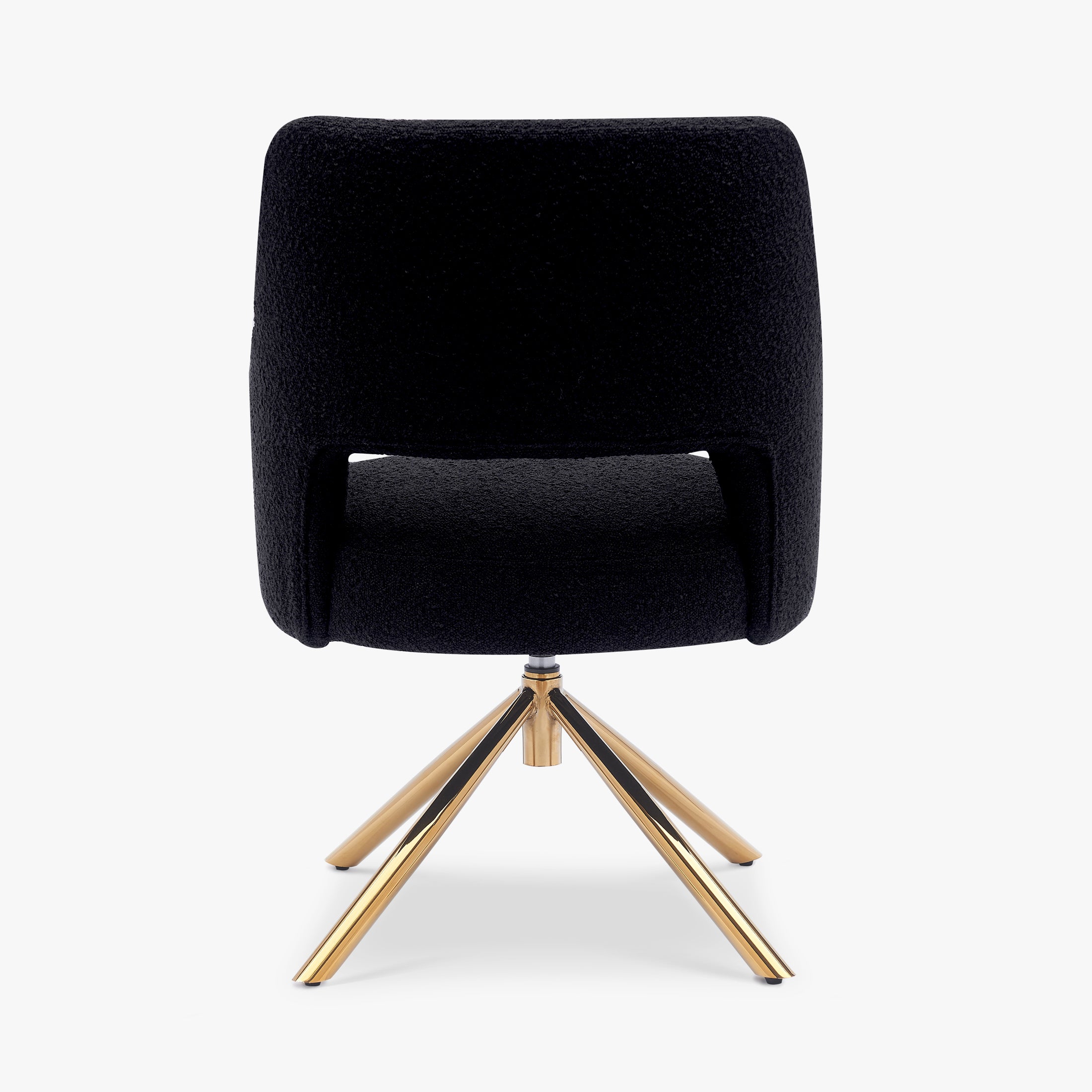 Amélie Mid-Century Modern Wide Boucle Swivel Vanity Chair