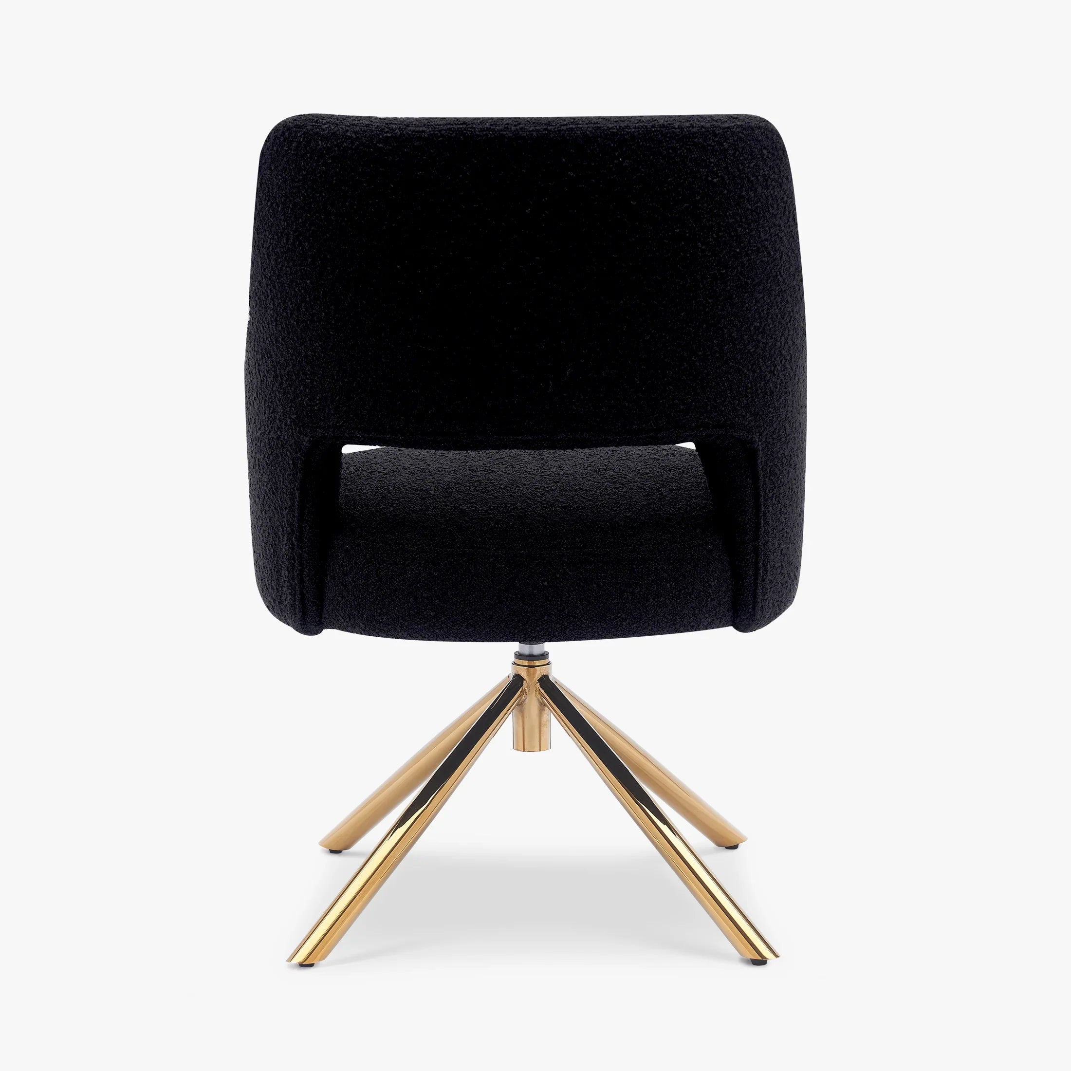 Amélie Mid-Century Modern Wide Boucle Swivel Vanity Chair