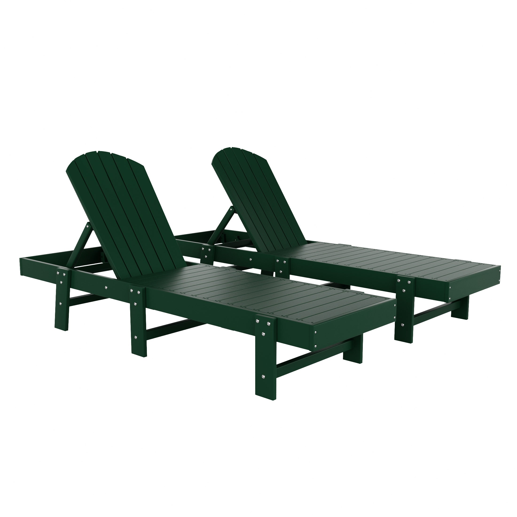 Portside Classic Adirondack Poly Reclining Chaise Lounge