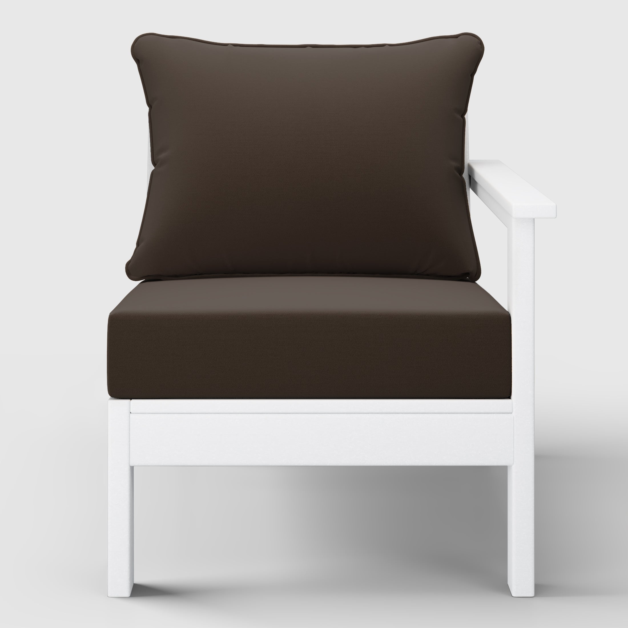 Portsmouth Outdoor Patio HDPE Right Arm Sectional Corner Club Chair with Patio Cushions