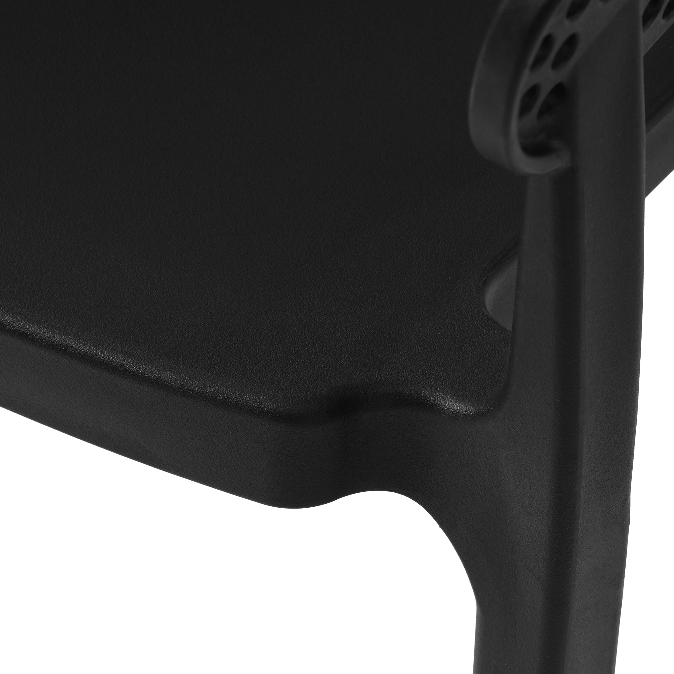 Sunshine Outdoor Modern Stackable Plastic Resin Patio Dining Armchair (Set of 2)