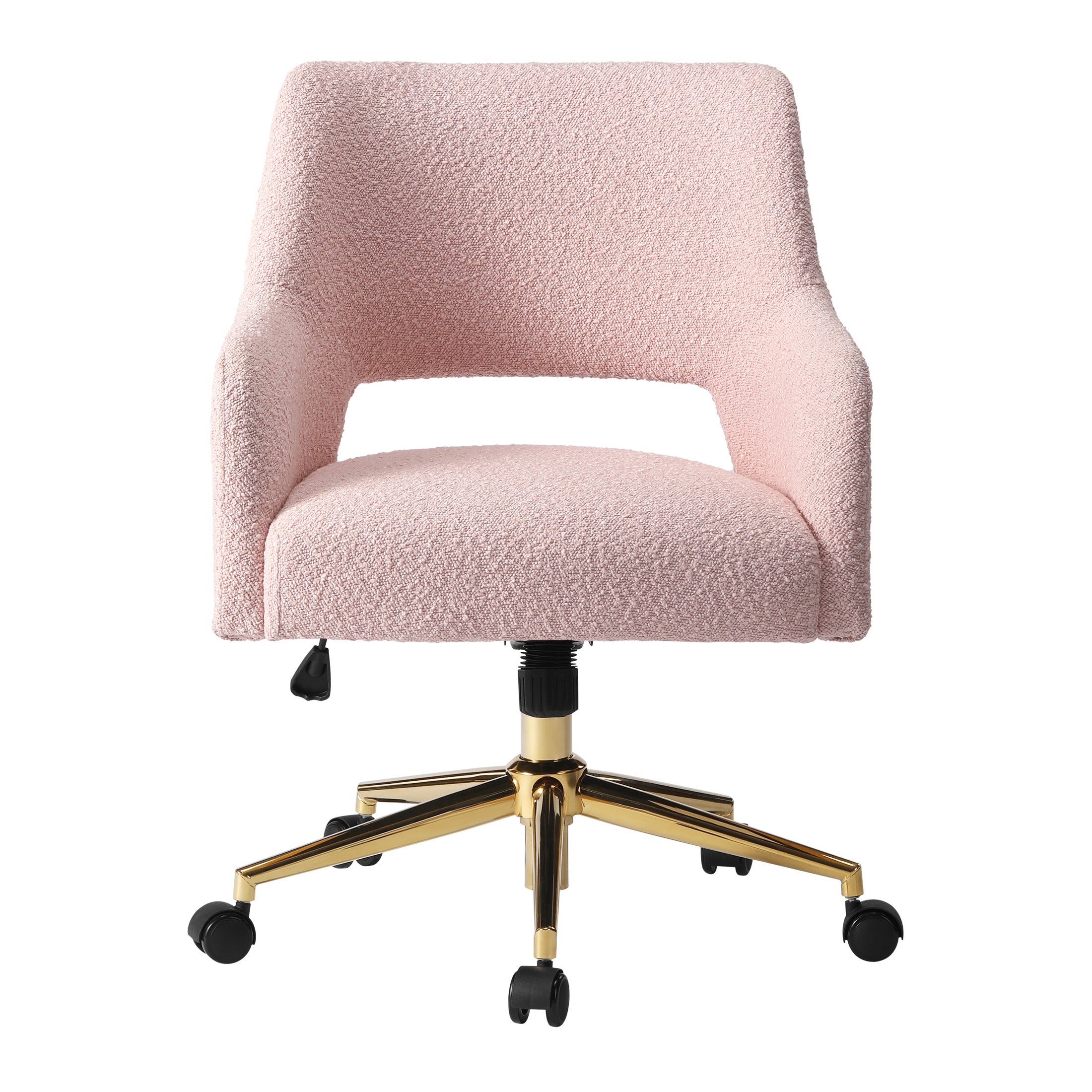 Amélie Mid-Century Modern Swivel Office Vanity Chair with Wheels