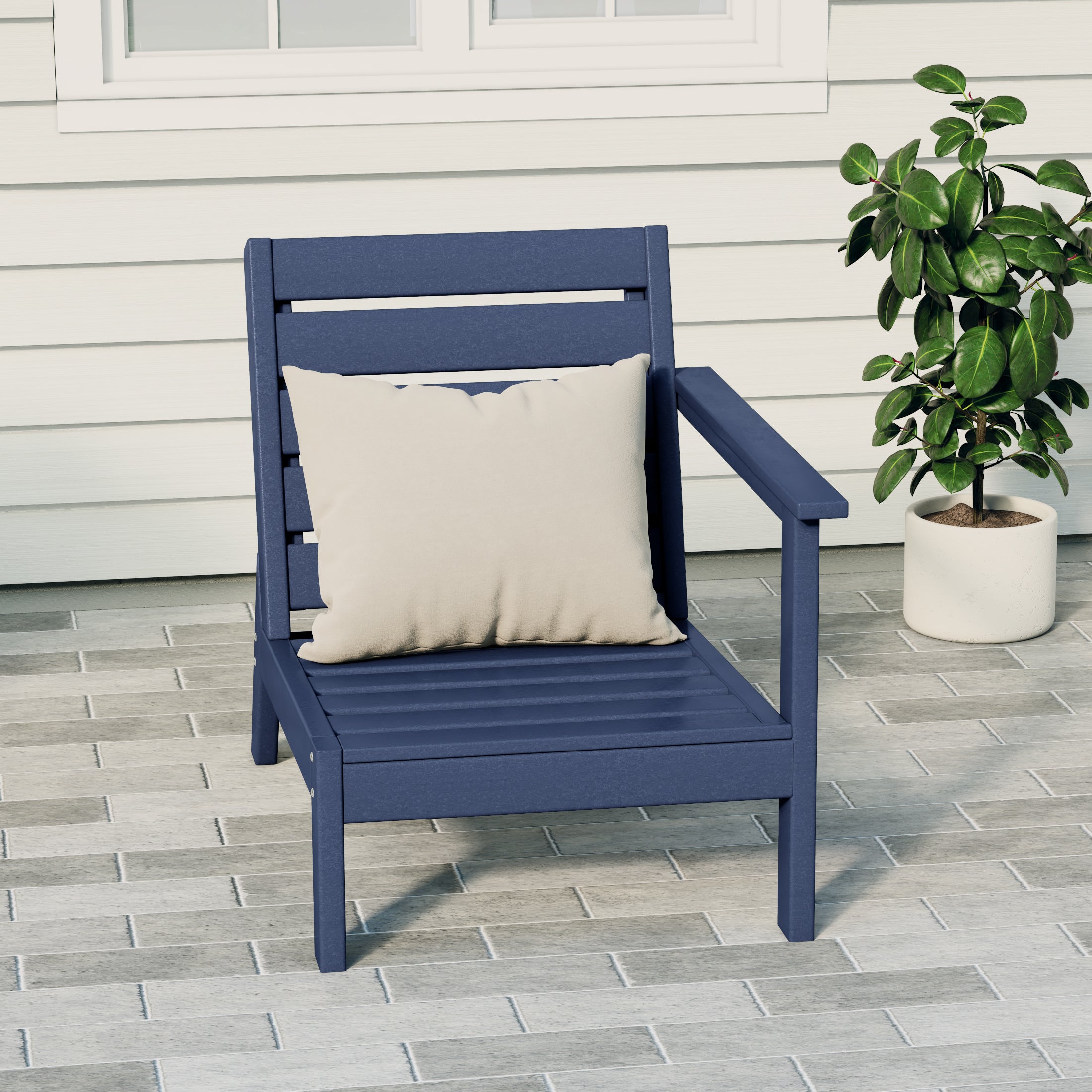 Portsmouth Outdoor Patio HDPE Right Arm Facing Deep Seating Corner Chair