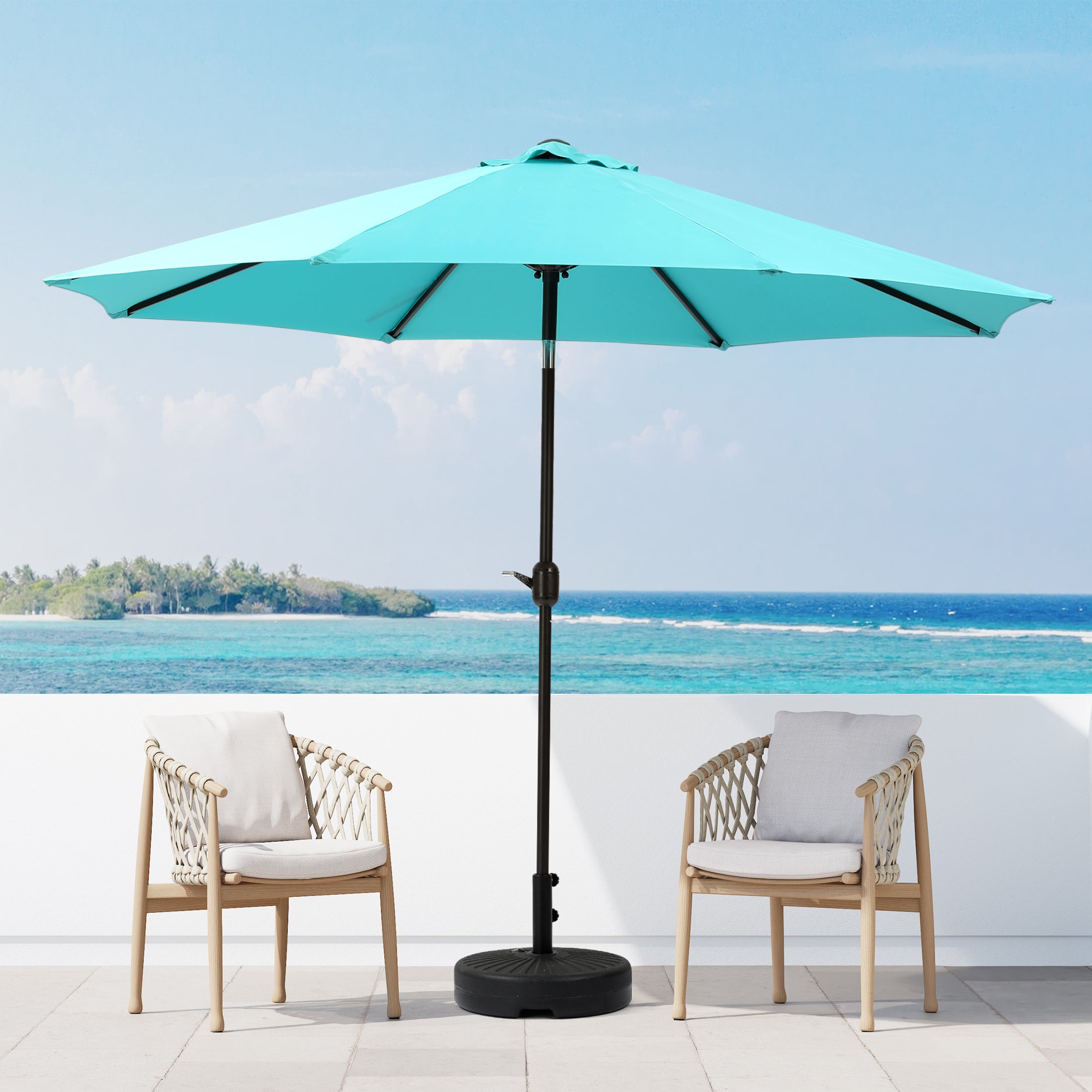 Cabana 9 ft. Patio Table Umbrella with tilt and crank features