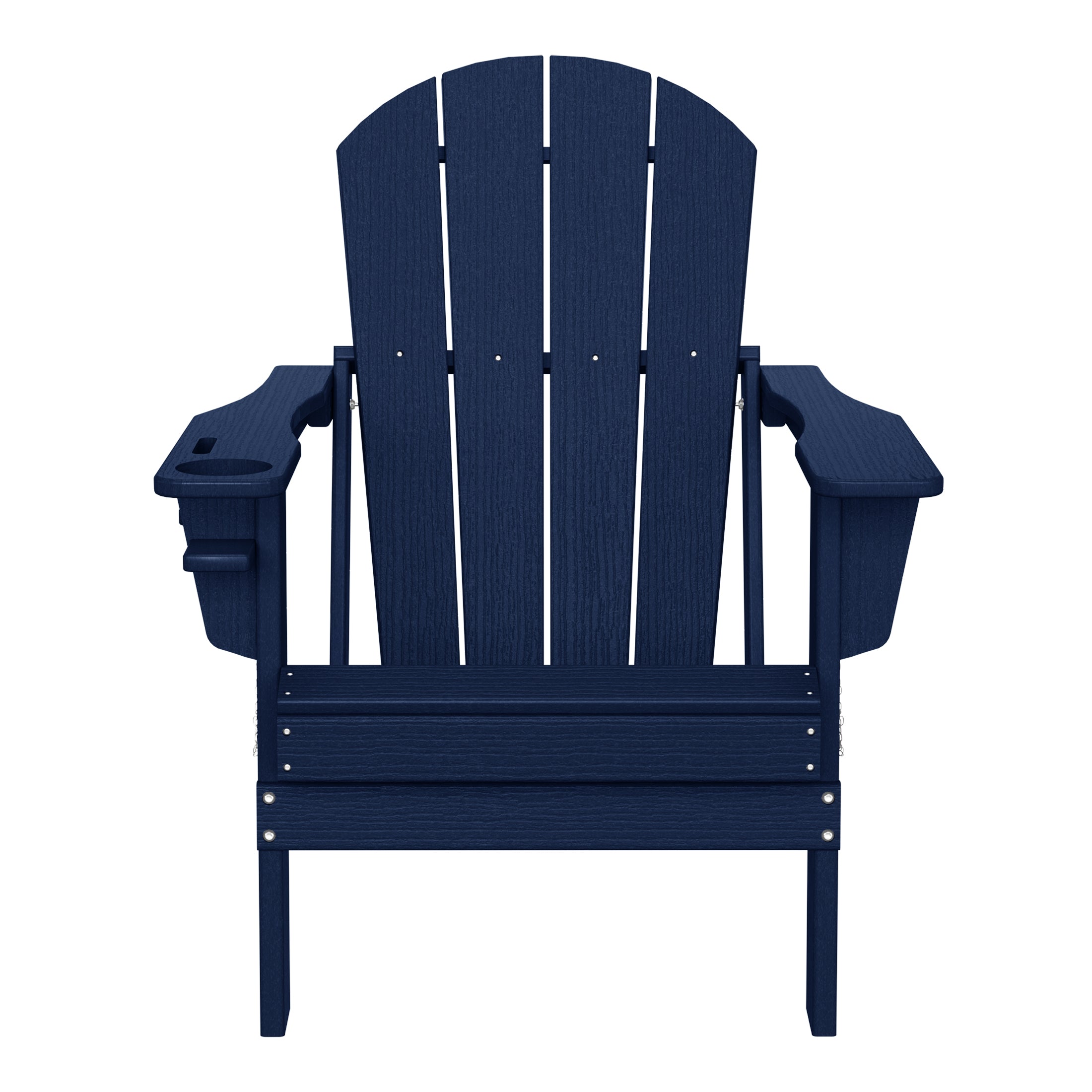 Rockport Outdoor Patio HDPE Resin Adirondack Chair With Cup Holder and Phone Holder