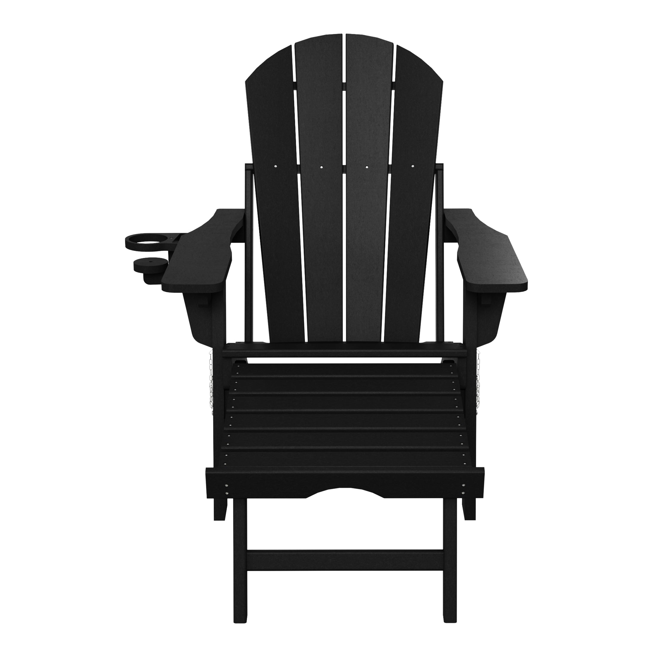 Paradise Folding Adjustable Adirondack Chair with Retractable Ottoman and Cup Holder