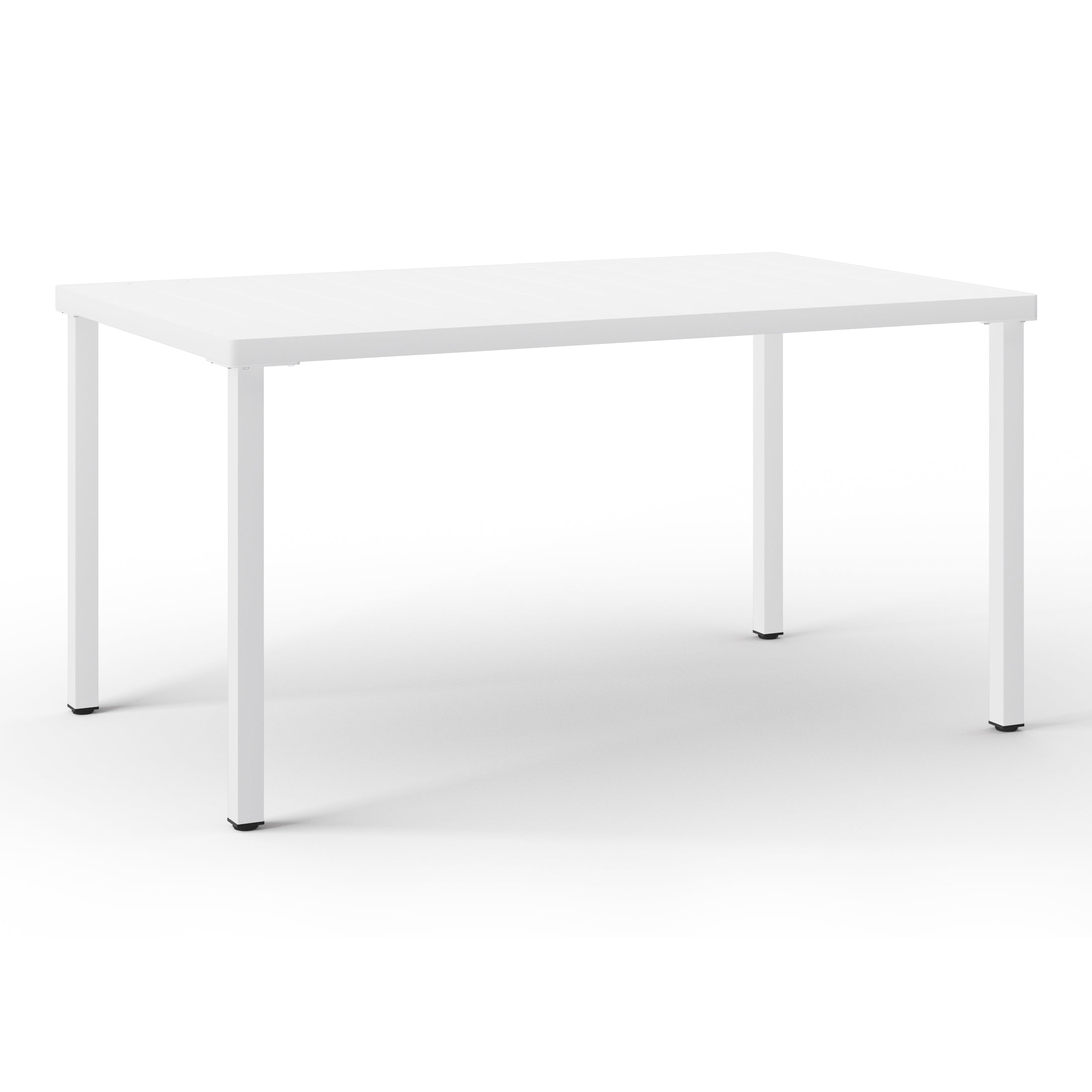 Sunshine 59" Iron Metal Outdoor Rectangular Patio Dining Table For 6