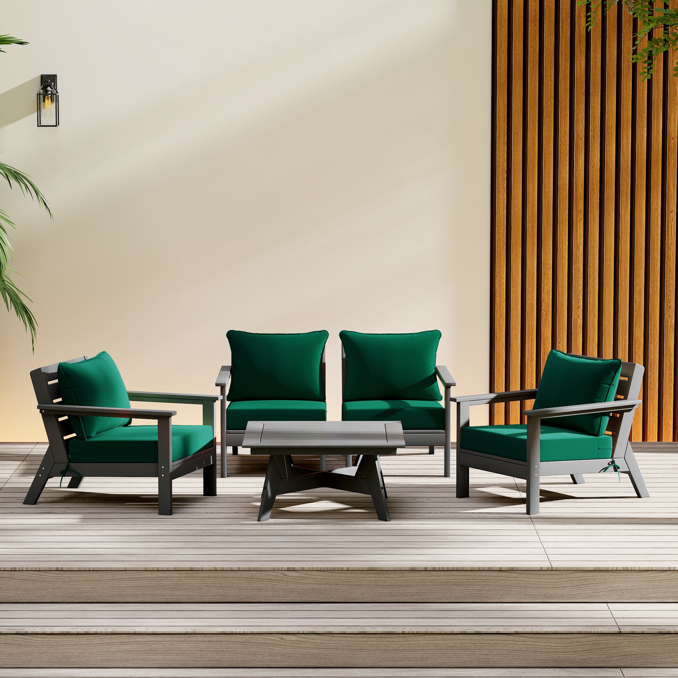 Portsmouth Outdoor 5-Piece Modular Sectional Patio Furniture Sofa Set