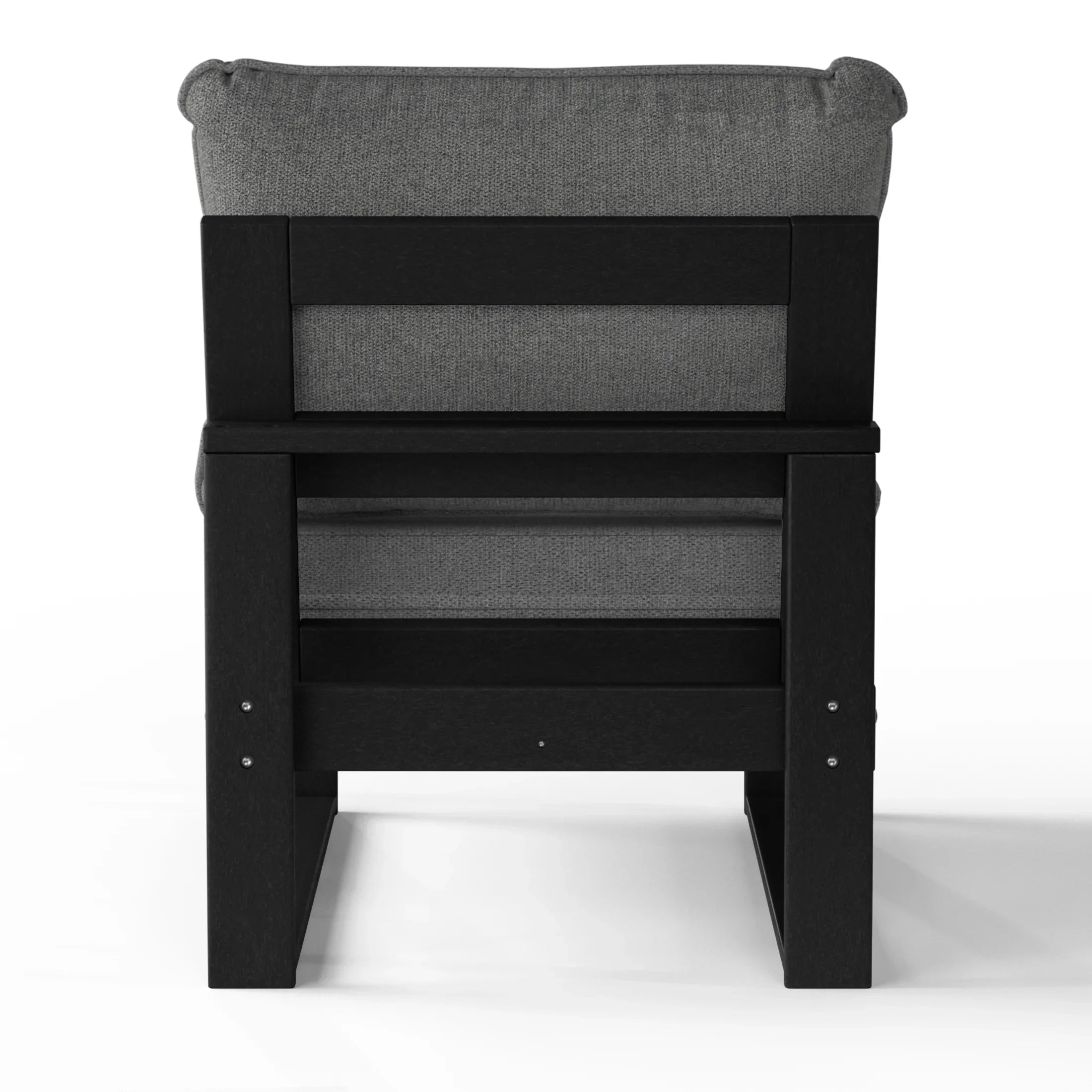 Rockaway Outdoor HDPE Sectional Armless Chair with Water-Proof Patio Cushions
