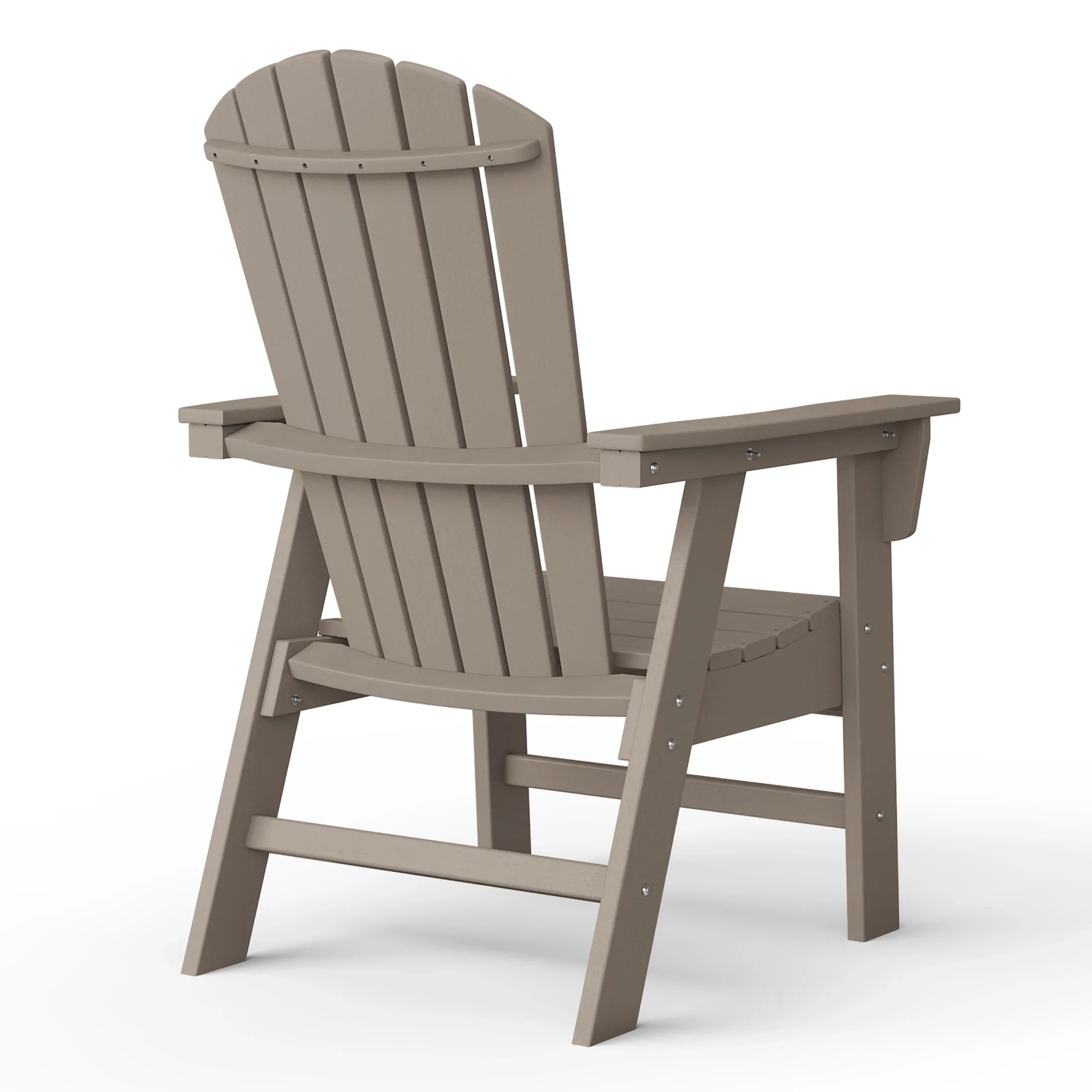 Portside Outdoor Patio Shell-back Adirondack Dining Chair Weather Resistant