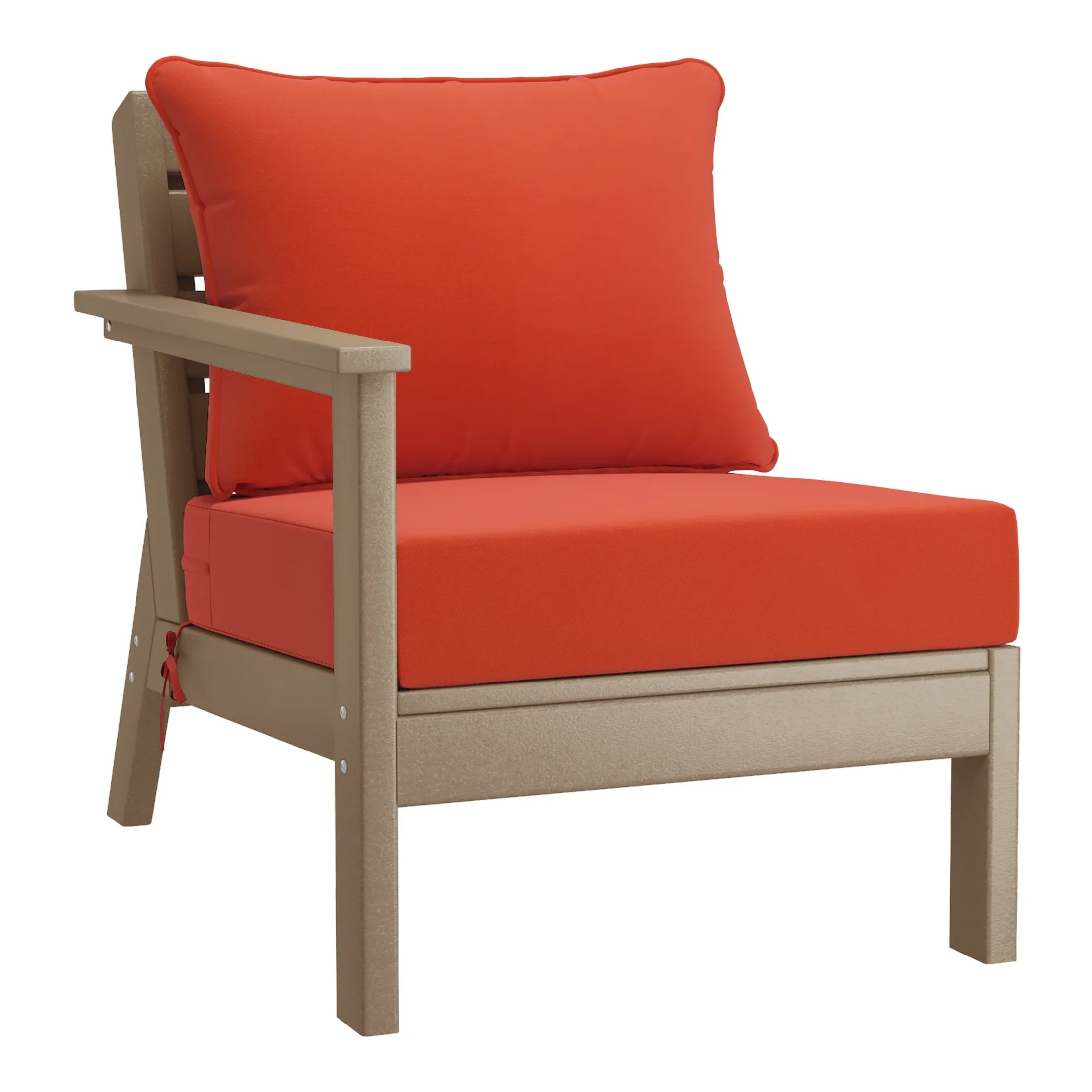 Portsmouth Outdoor Patio HDPE Loveseat Sofa with Patio Cushions
