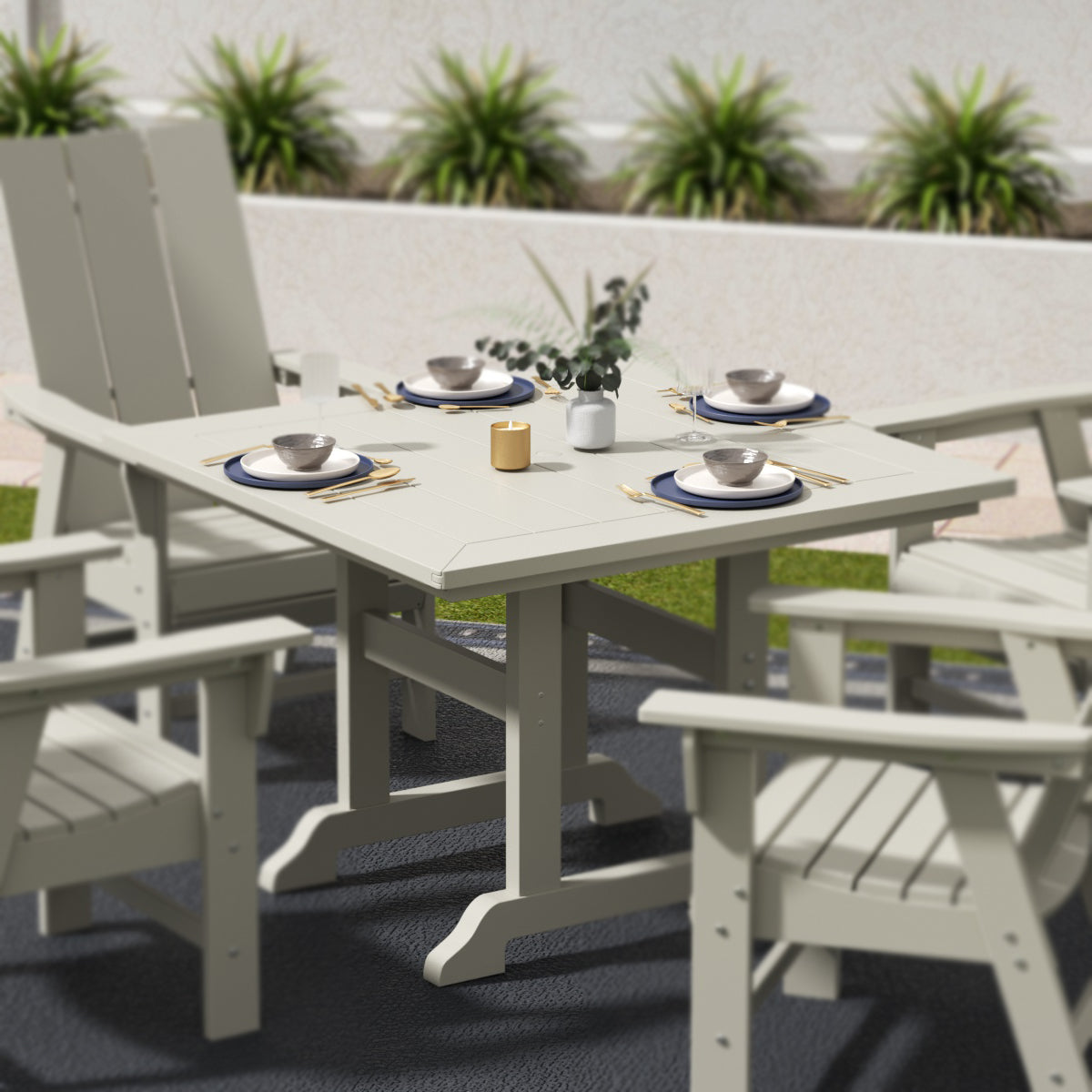 Paradise 43" Outdoor Patio Square Dining Table