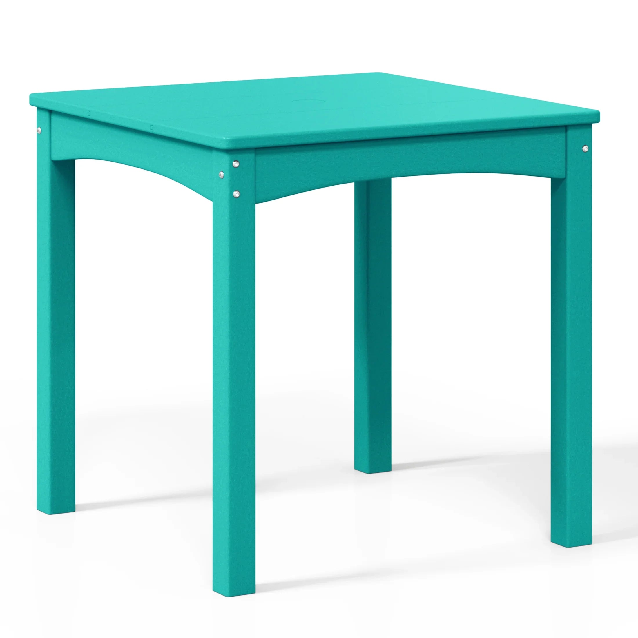 Playhouse Kids 24" Wide HDPE Plastic Childrens Square Dinner Table