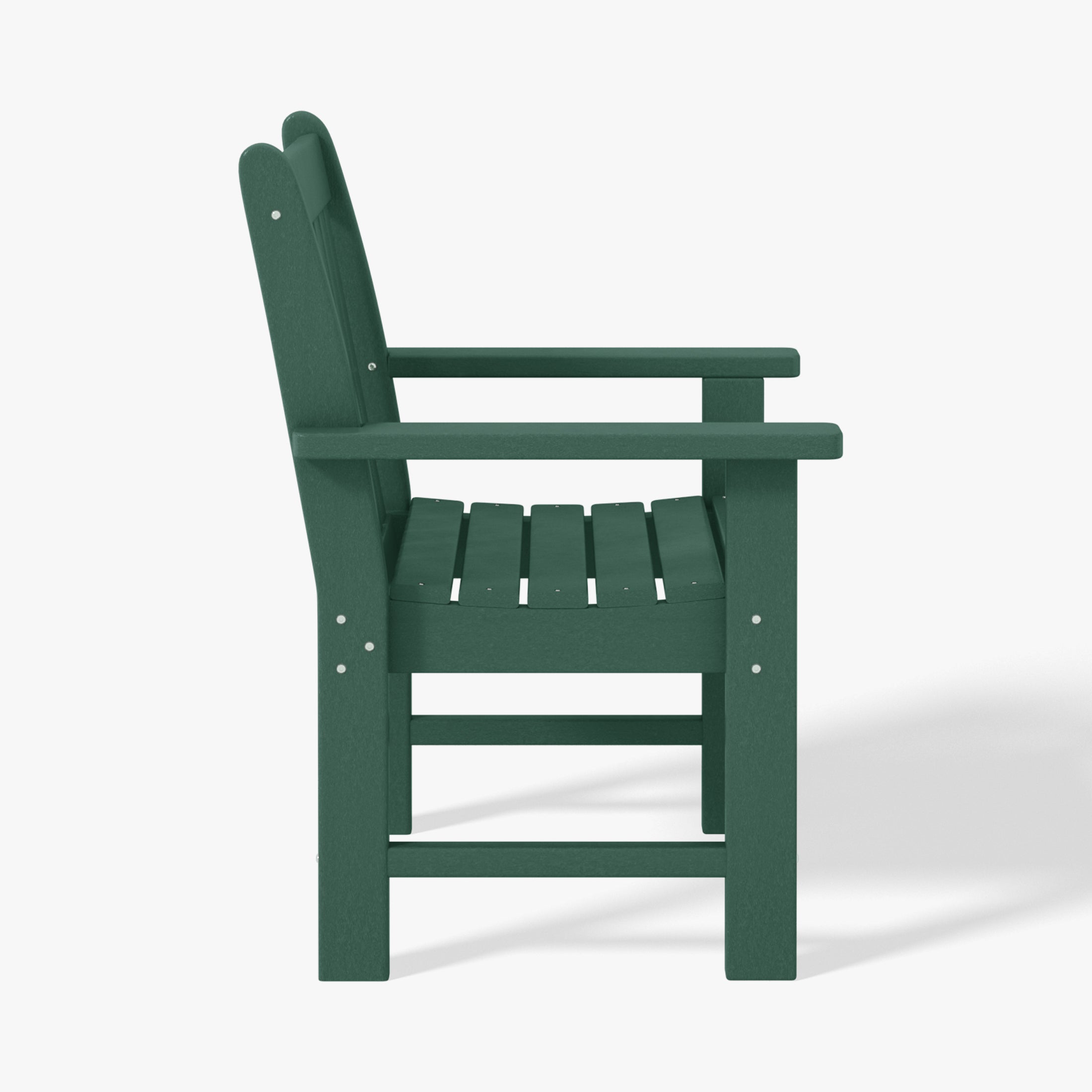 Paradise Outdoor Patio 3-Piece HDPE Adirondack Garden Chairs with Square Adirondack Side Table Set