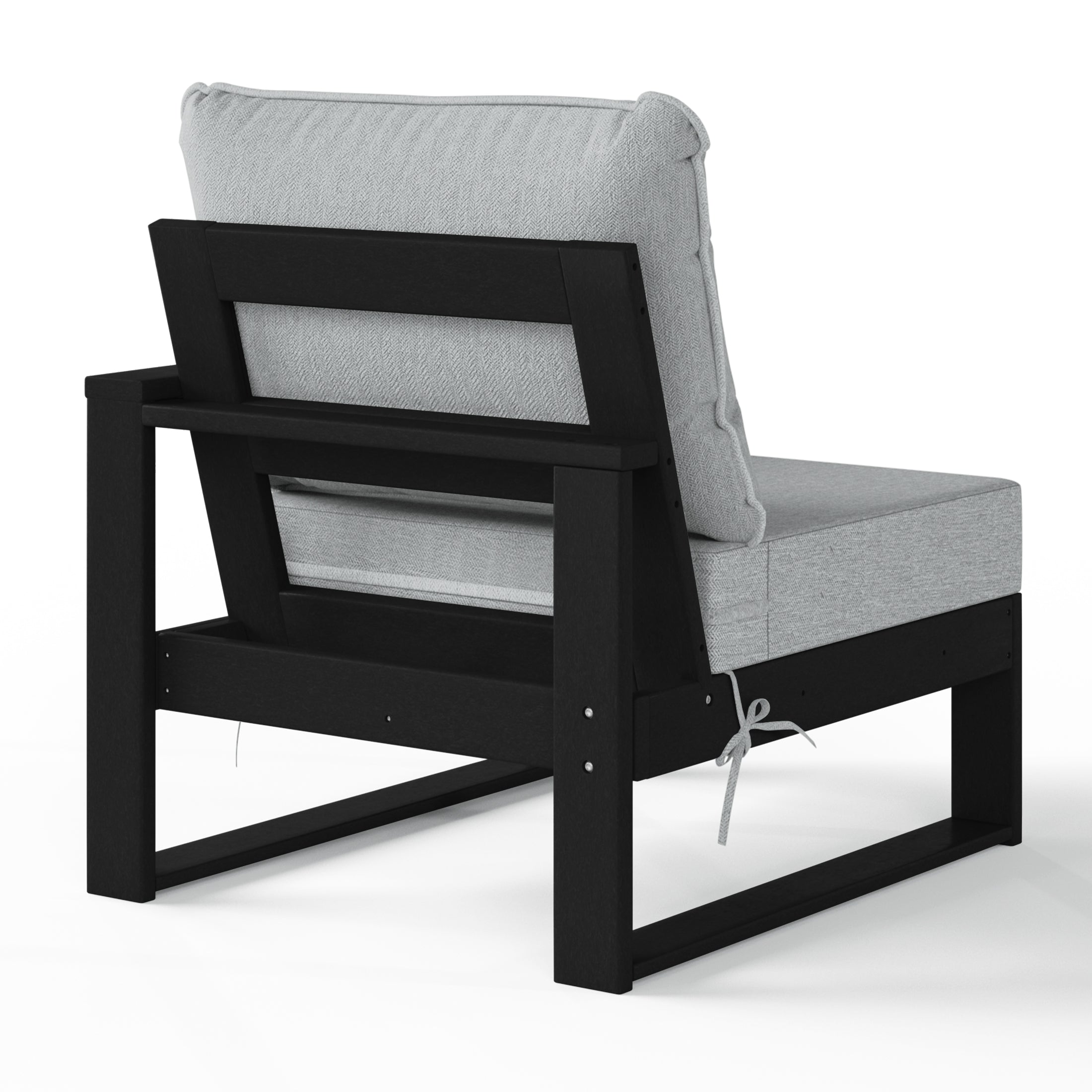 Rockaway Outdoor Patio HDPE Right Arm Facing Sectional Corner Chair with Patio Cushions