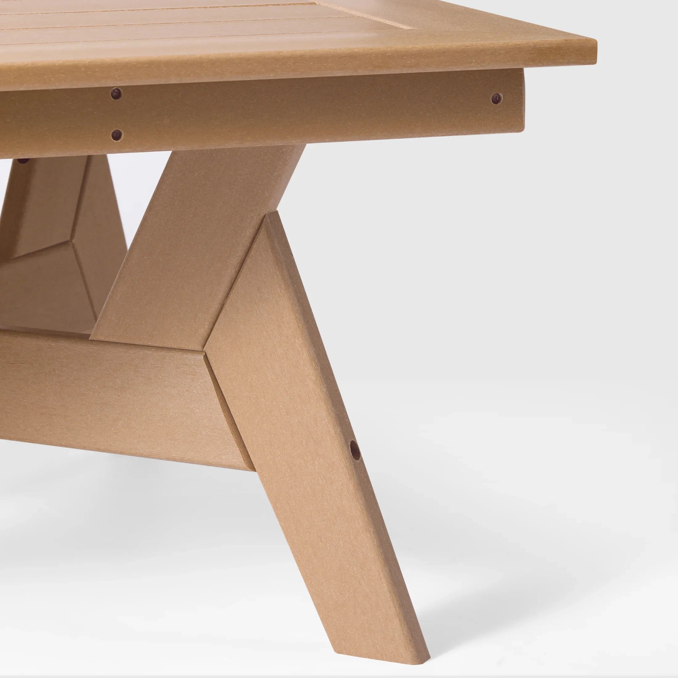 Portsmouth Modern Low Outdoor Patio Square HDPE Coffee Table