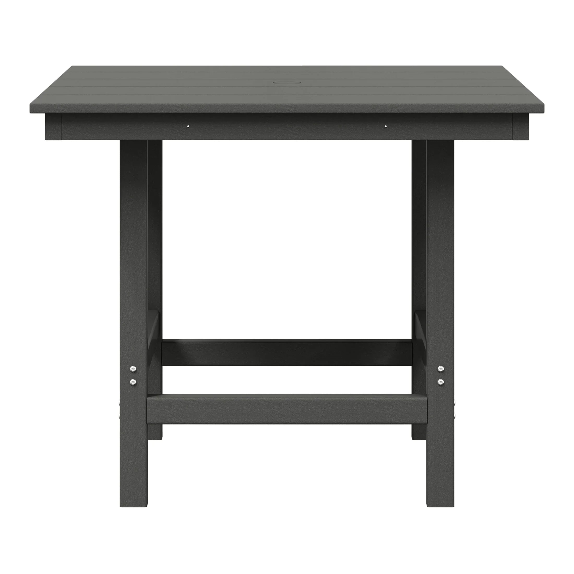 Palms 5-Piece HDPE Outdoor Square Patio Dining Table Set with Armless Side Chairs