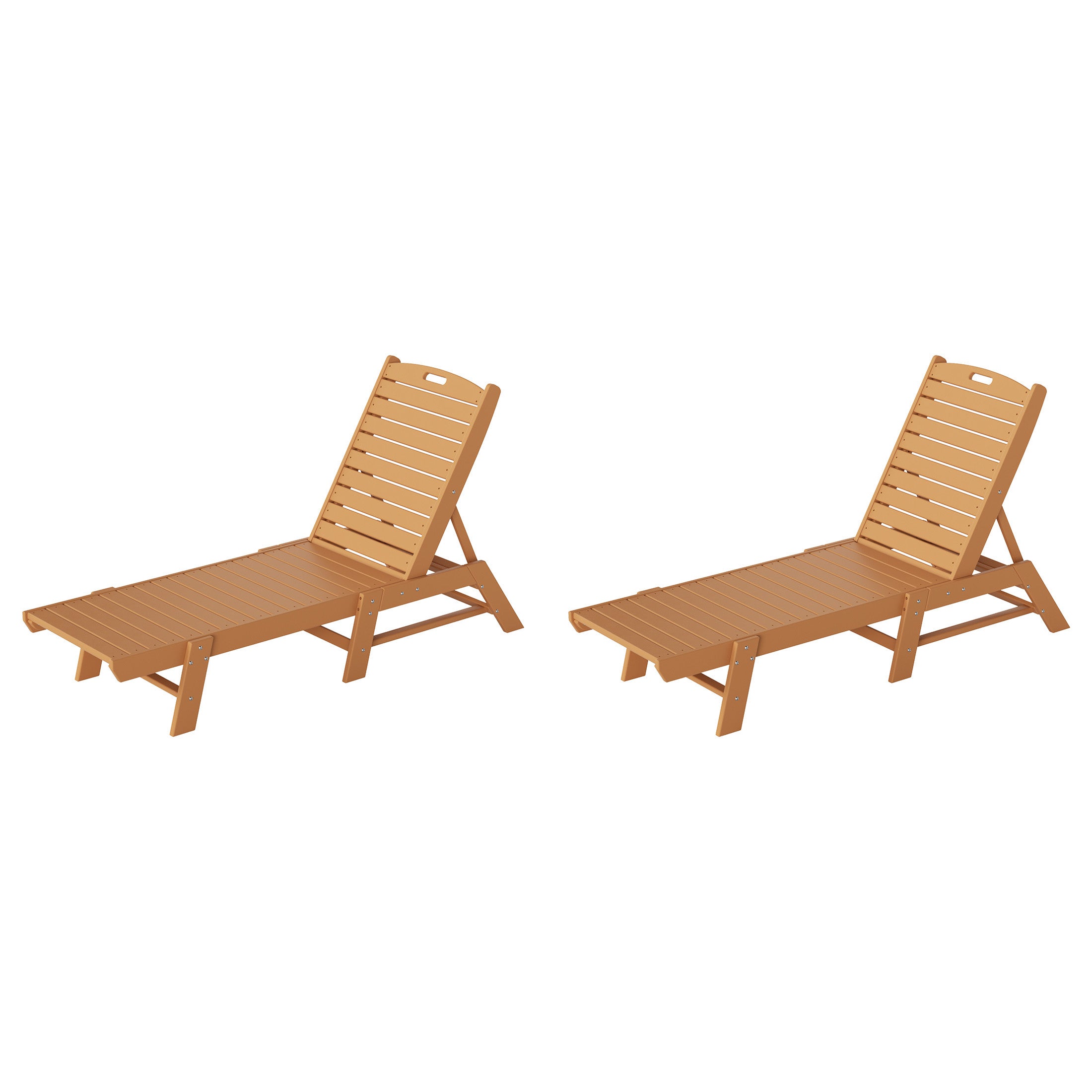 Paradise Poly Reclining Outdoor Patio Chaise Lounge Chair Adjustable (Set of 2)