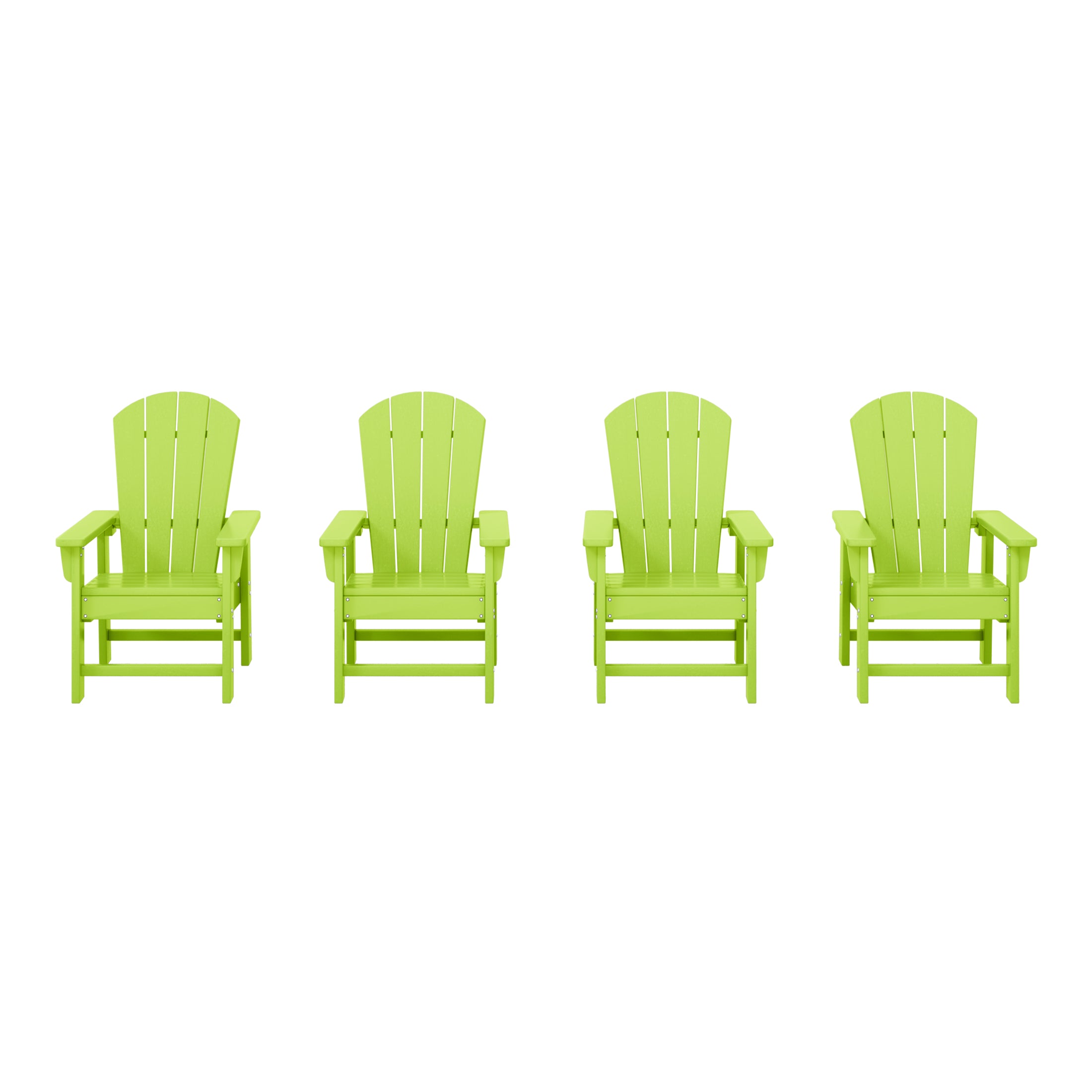Paradise Kids Outdoor Adirondack Plastic Patio Chair (Set of 4)