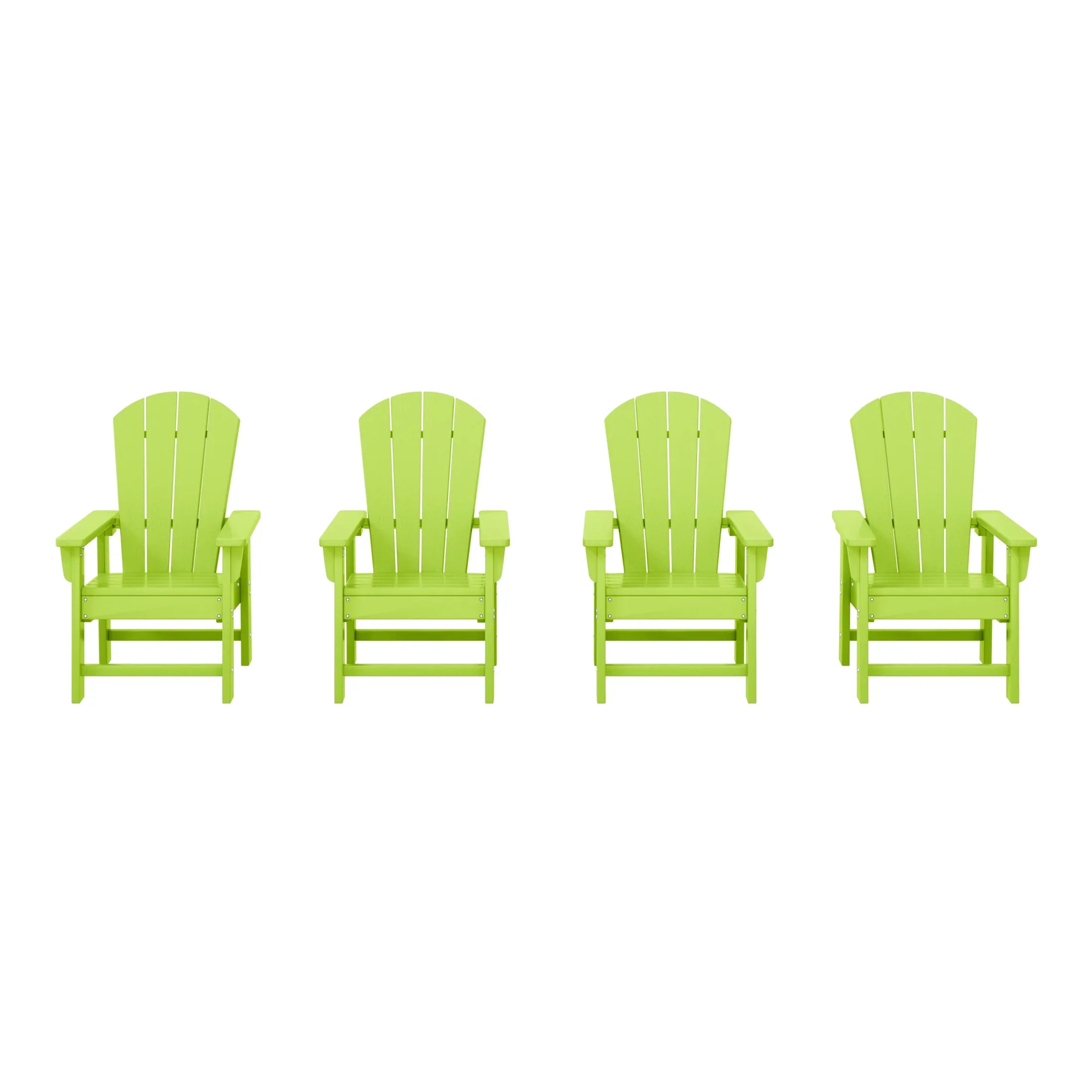 Paradise Kids Outdoor Adirondack Plastic Patio Chair (Set of 4)