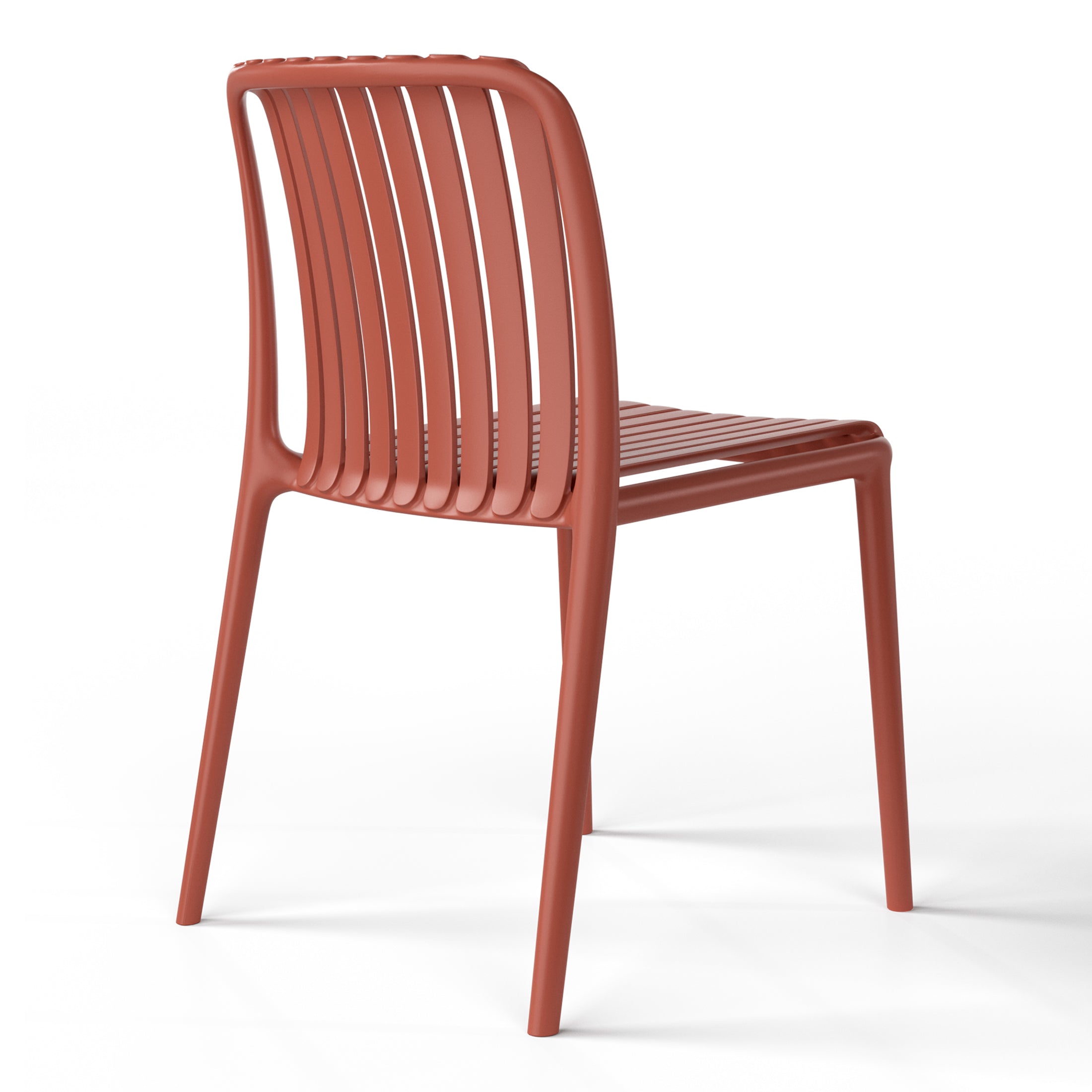 Sunshine Outdoor Stackable Polypropylene Plastic Dining Side Chairs (Set of 2)