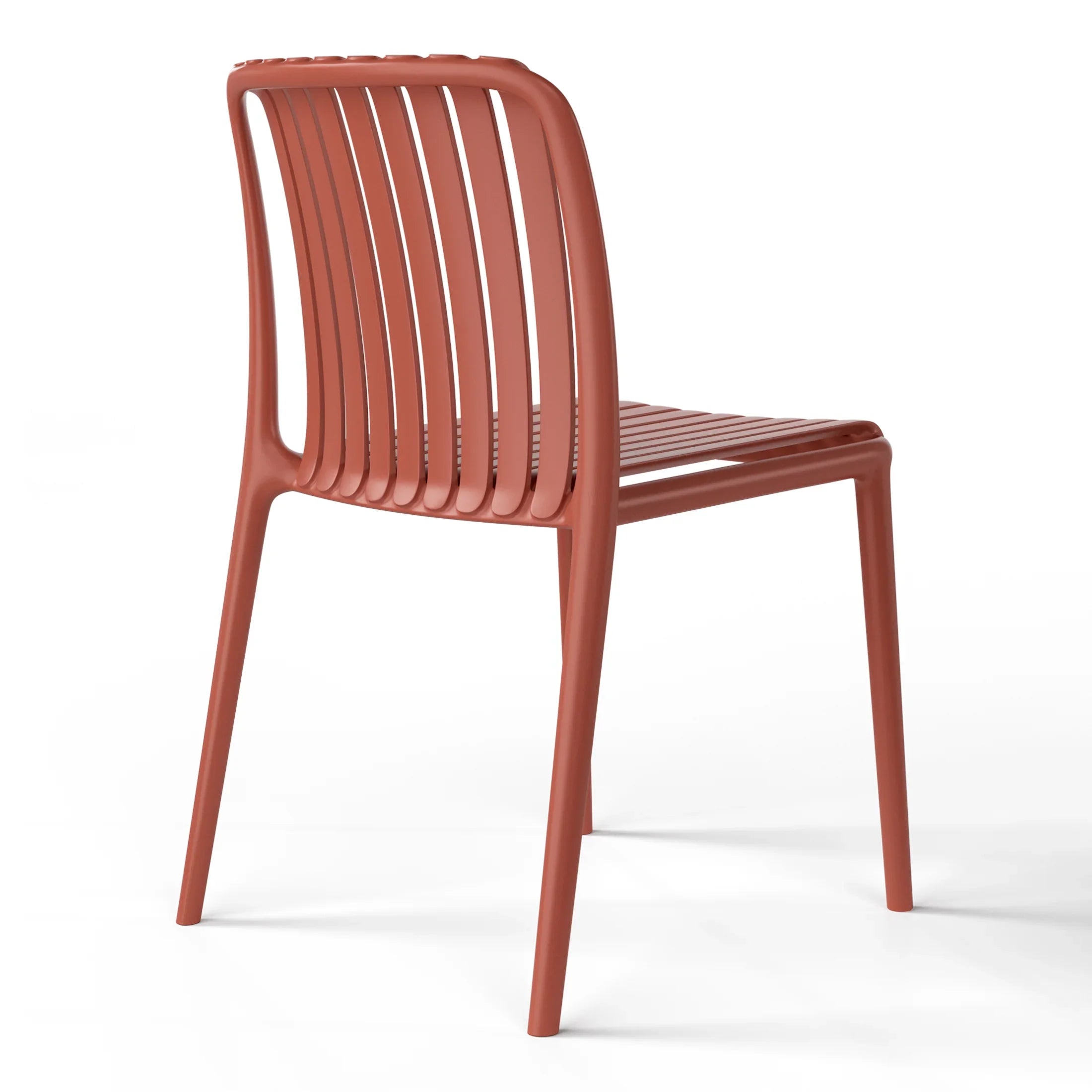Sunshine Outdoor Stackable Polypropylene Plastic Dining Side Chairs (Set of 2)