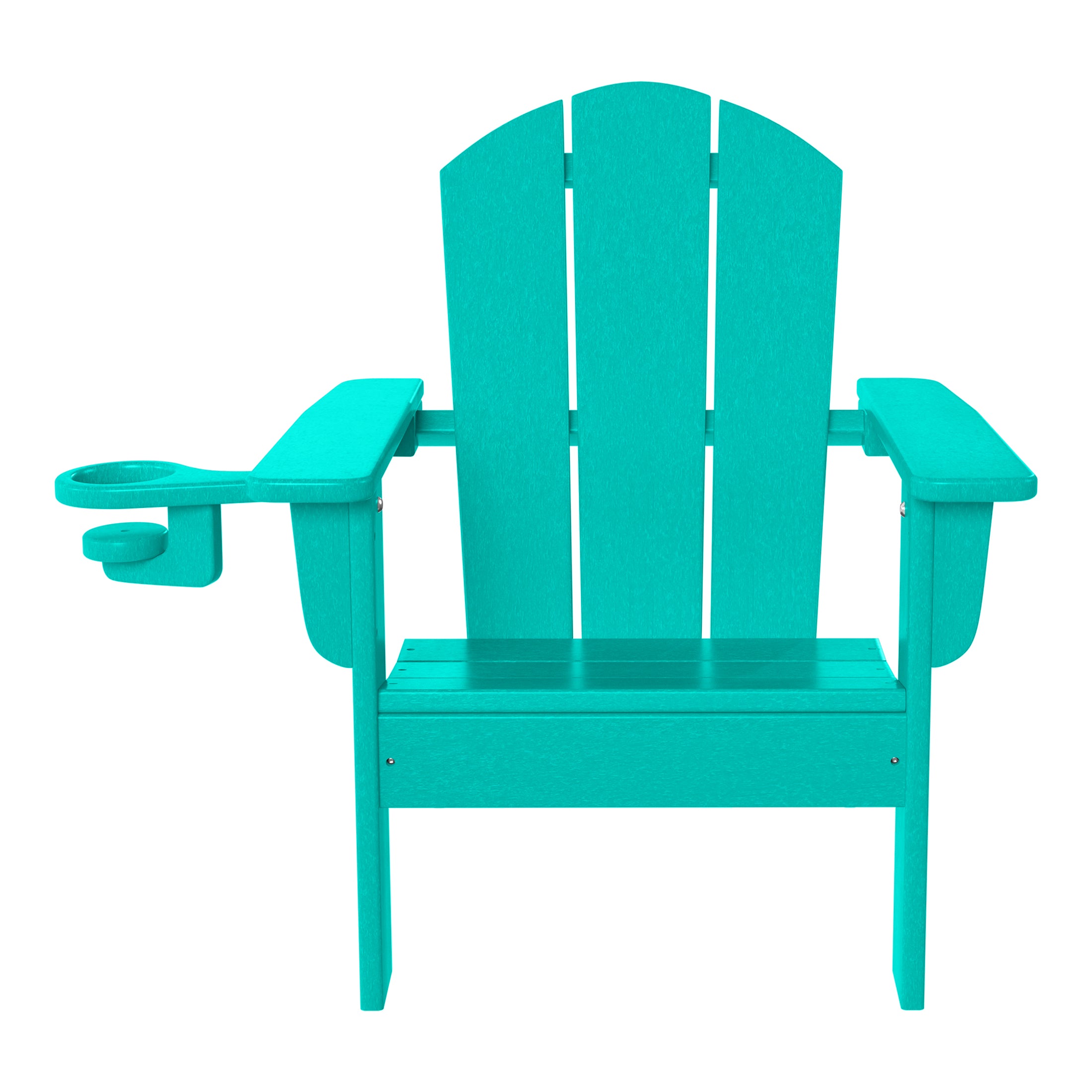 Paradise Kids Outdoor HDPE Plastic Adirondack Patio Chairs with Cup Holders (Set of 2)