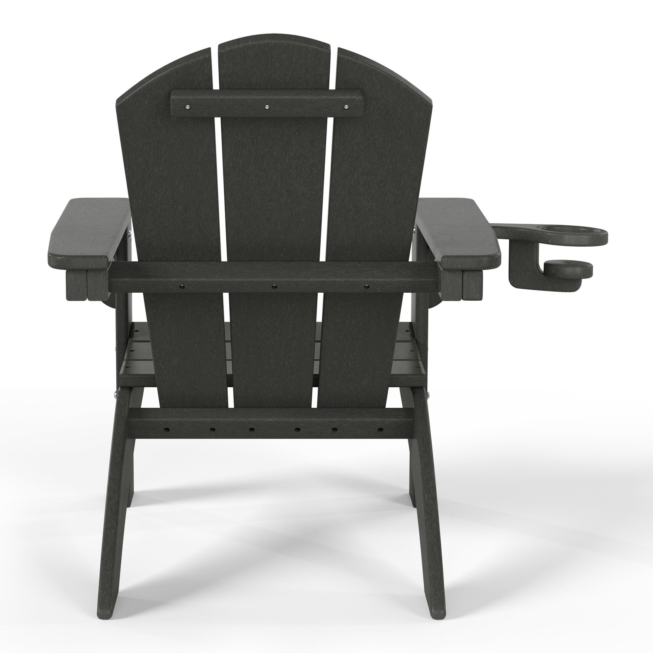 Paradise Kids Outdoor HDPE Plastic Adirondack Patio Chairs with Cup Holders (Set of 2)