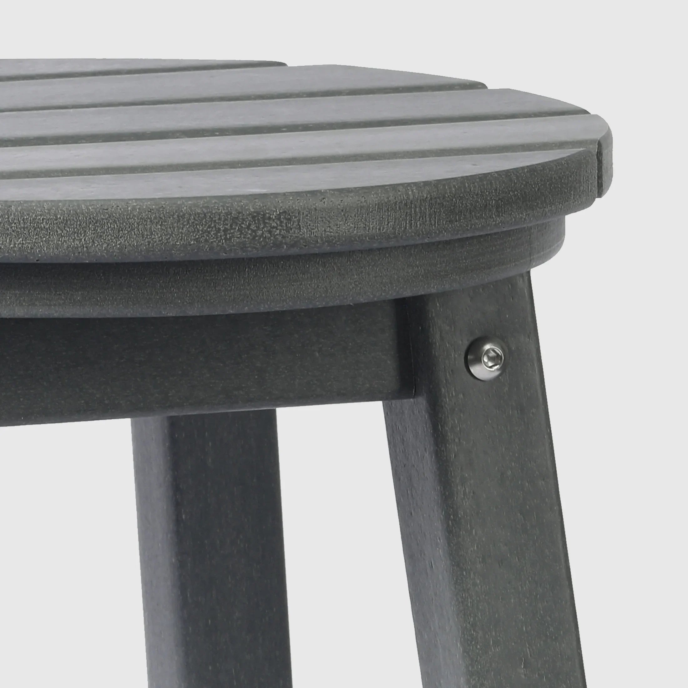 Paradise 24" HDPE Outdoor Patio Round Counter Height Bar Stool