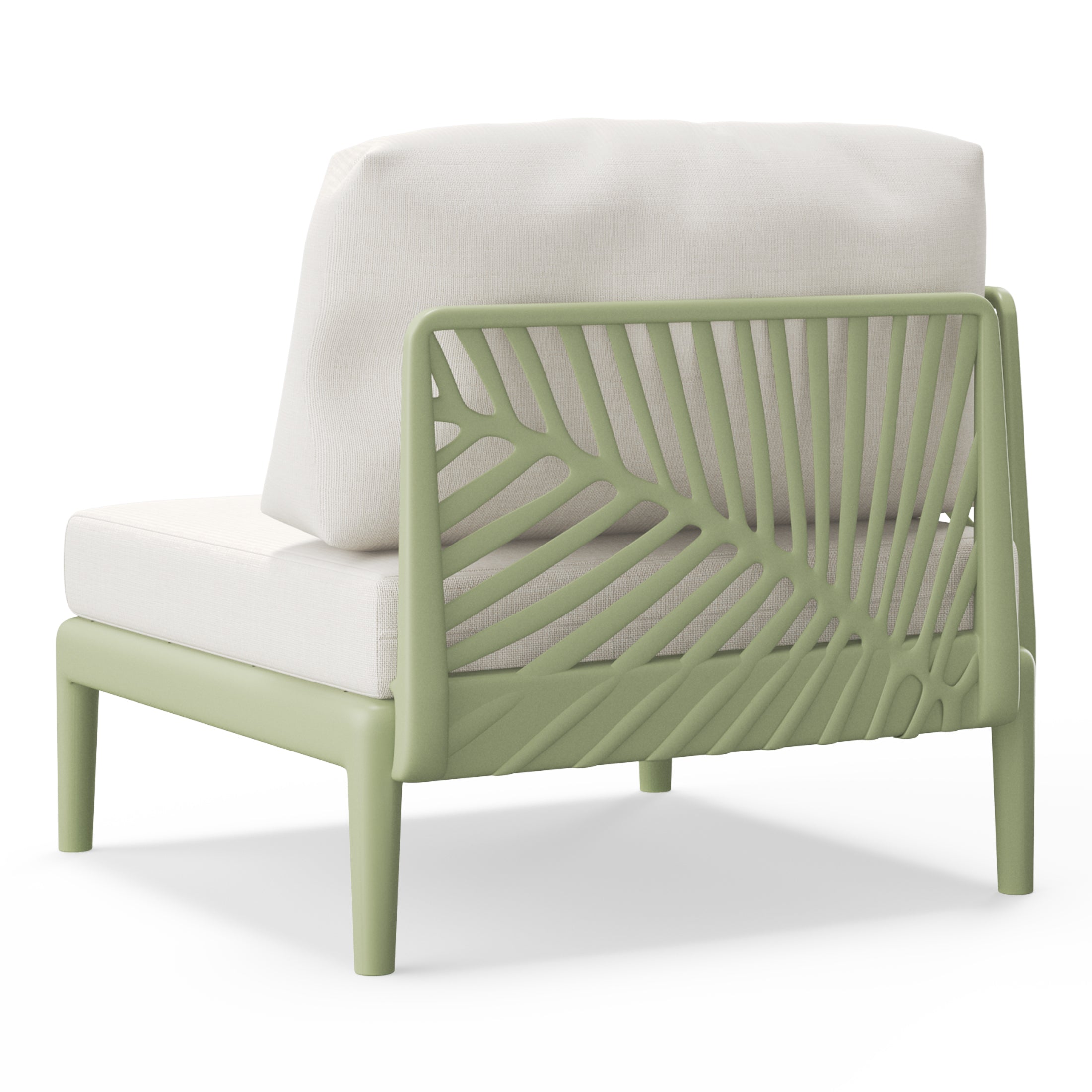 Sunshine Modern Outdoor Polypropylene Resin Left Arm Facing Deep Seating Sectional Chair