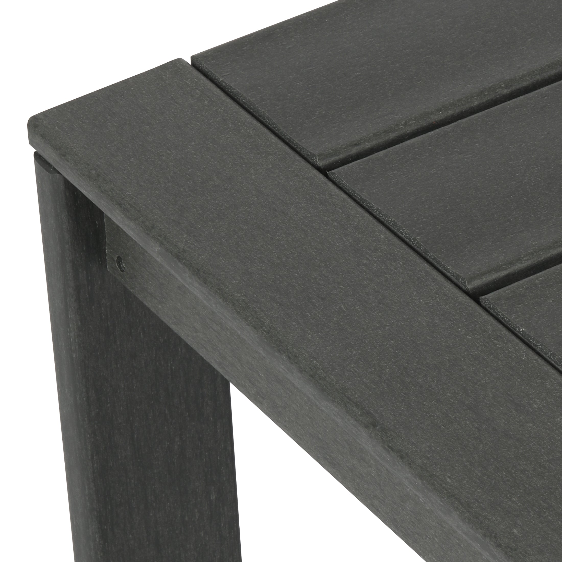 Rockaway Modern Outdoor HDPE Rectangle Patio Side Table