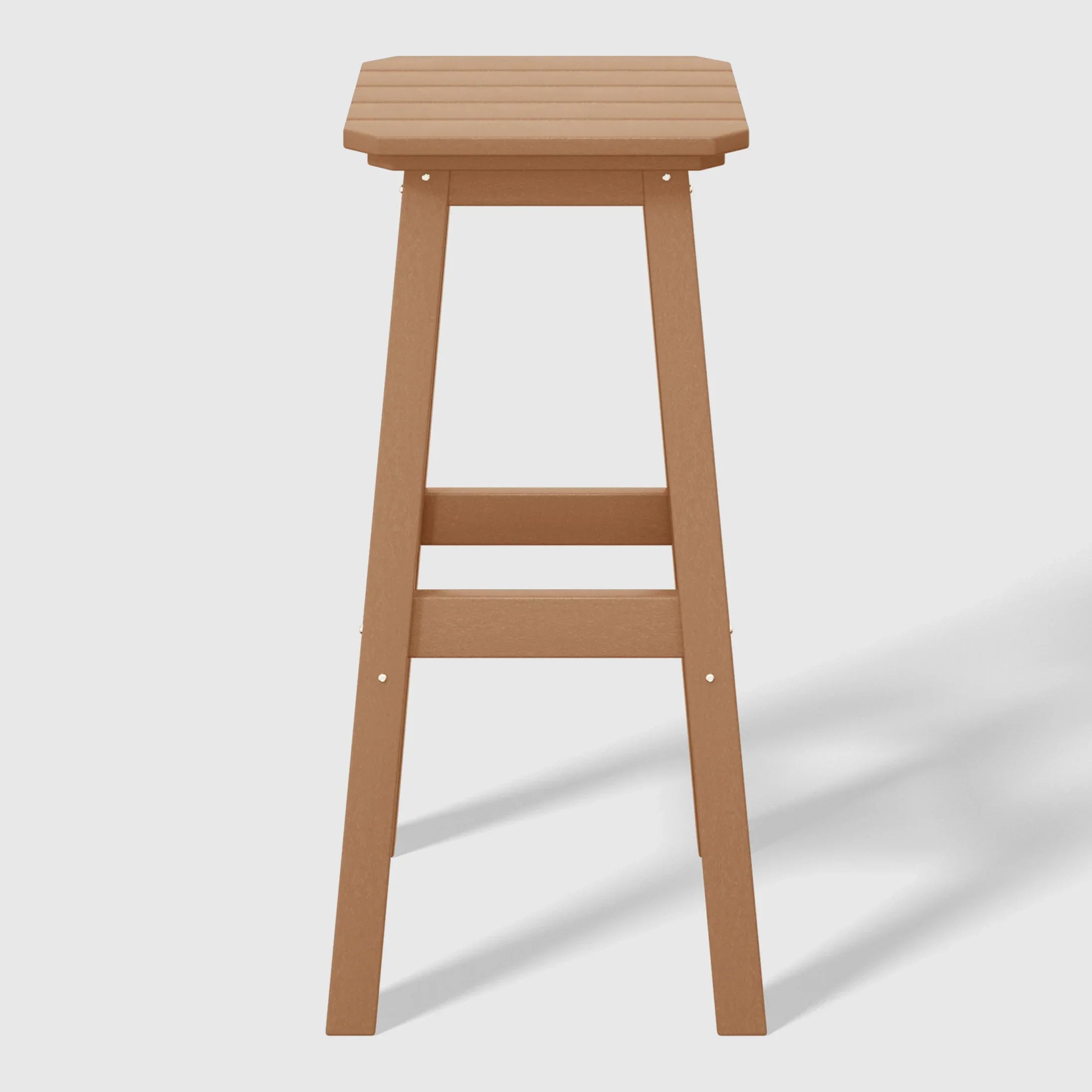 Paradise 29" HDPE Outdoor Patio Square Bar Stools (Set of 2)