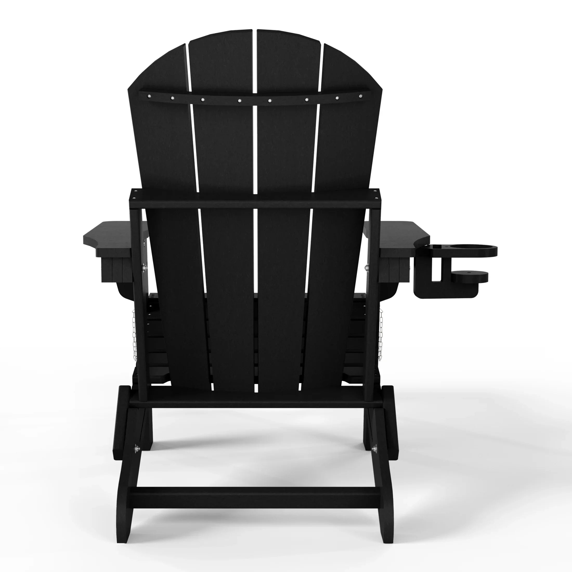 Paradise Folding Adjustable Adirondack Chair with Retractable Ottoman and Cup Holder (Set of 2)