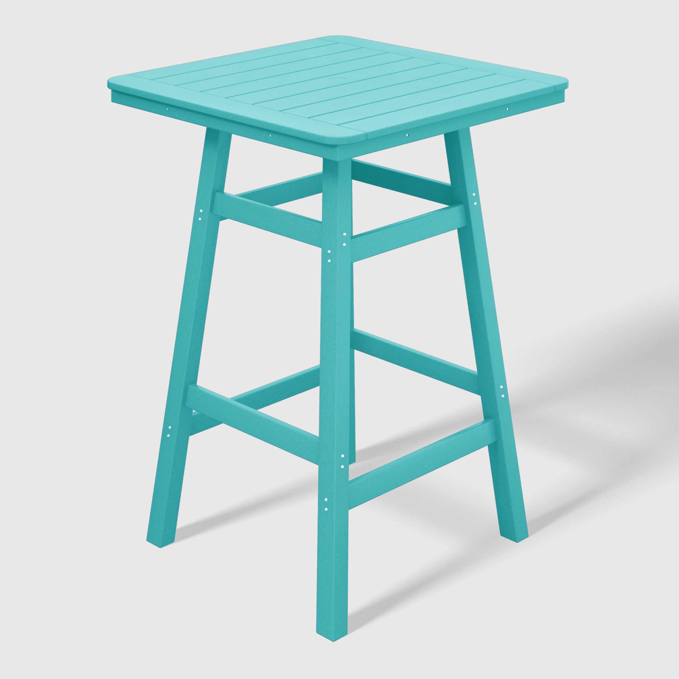 Paradise 30" Square Outdoor Patio Bistro Bar Table With Umbrella Hole