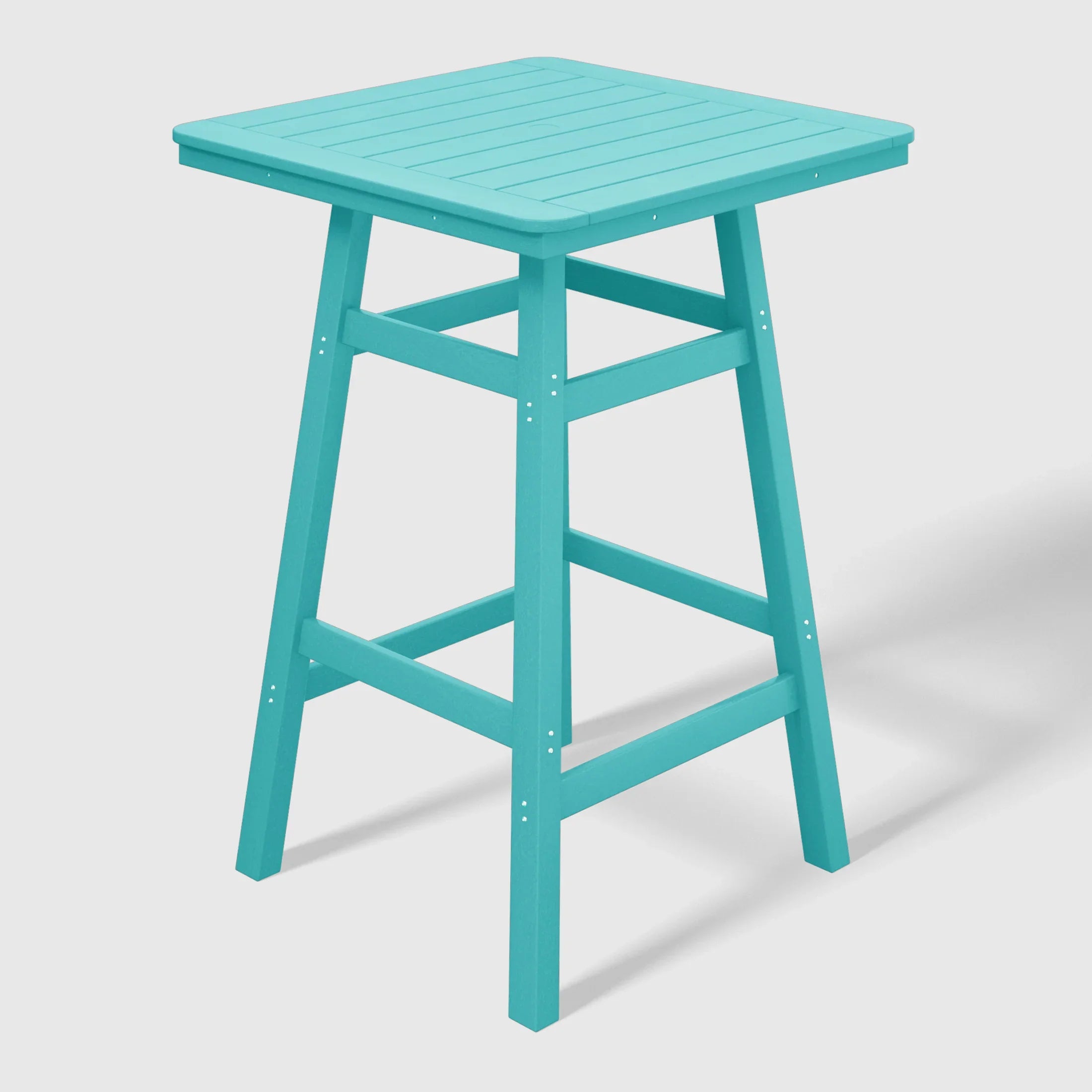 Paradise 30" Square Outdoor Patio Bistro Bar Table With Umbrella Hole