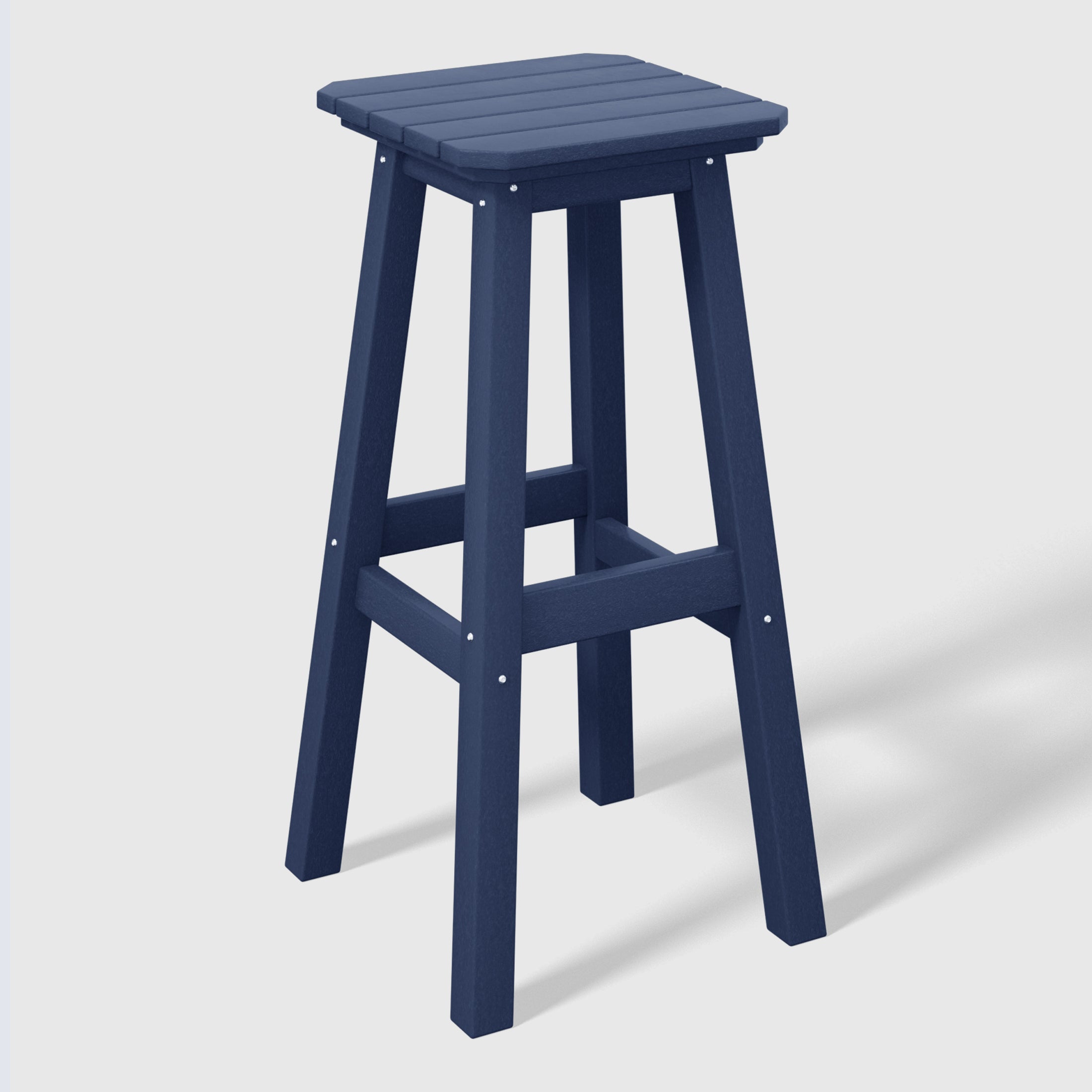 Paradise 29" HDPE Outdoor Patio Square Bar Stools (Set of 2)