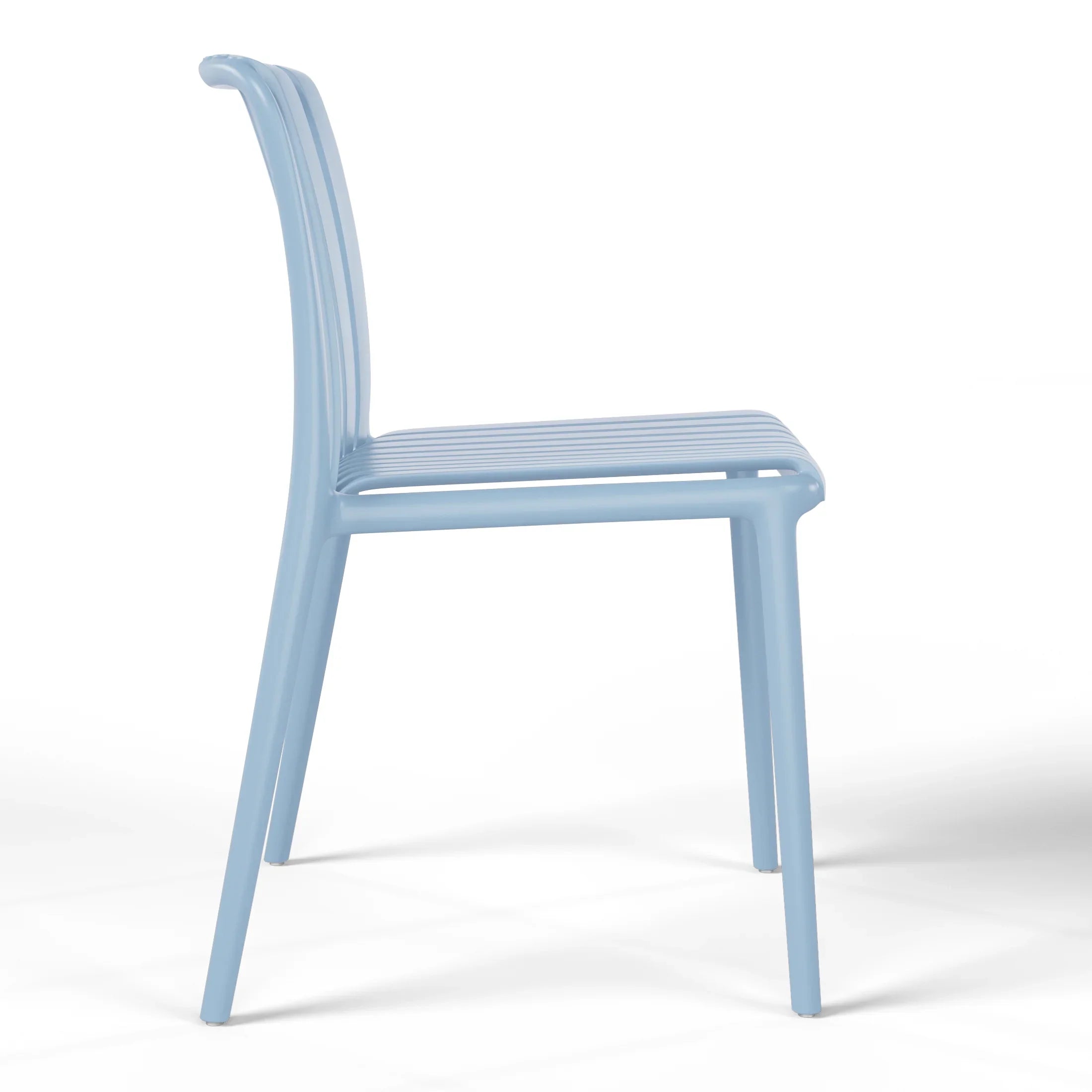Sunshine Outdoor Stackable Polypropylene Plastic Dining Side Chairs (Set of 2)