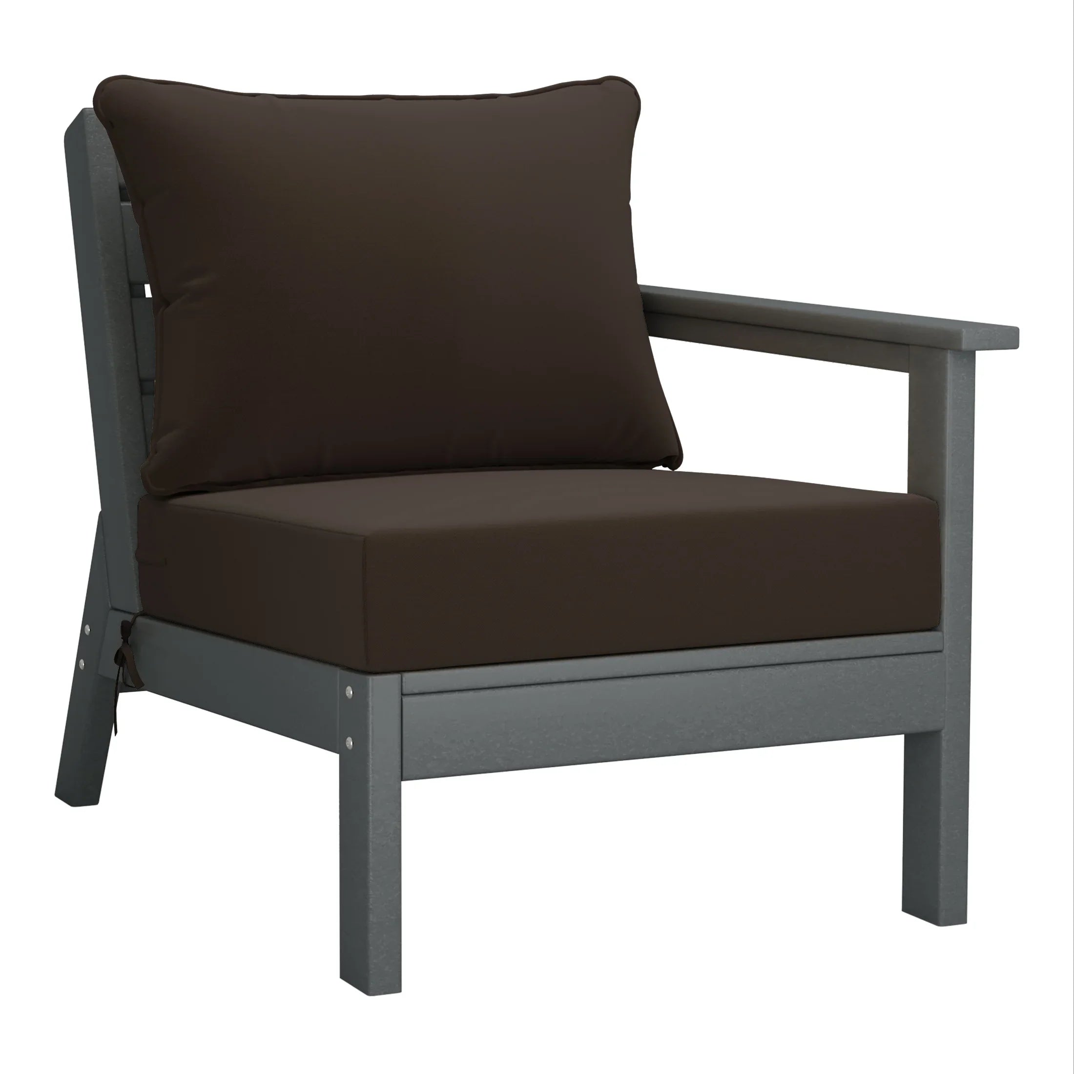 Portsmouth Outdoor Patio HDPE Sectional Sofa with Patio Cushions