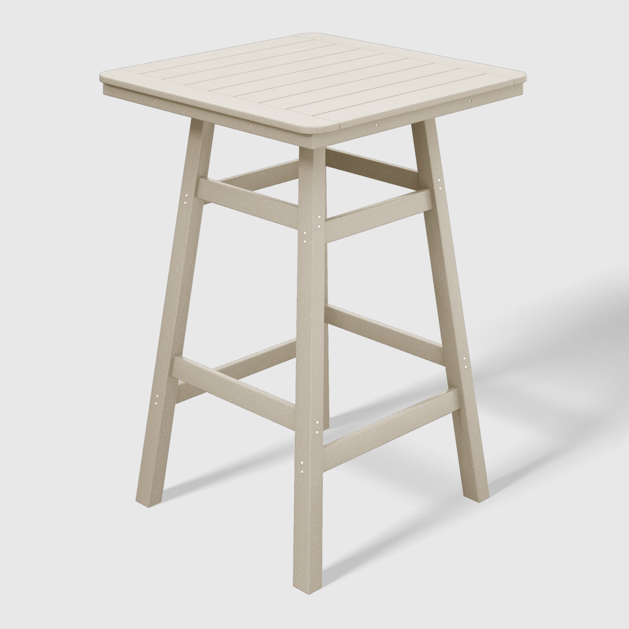 Paradise 30" Square Outdoor Patio Bistro Bar Table With Umbrella Hole